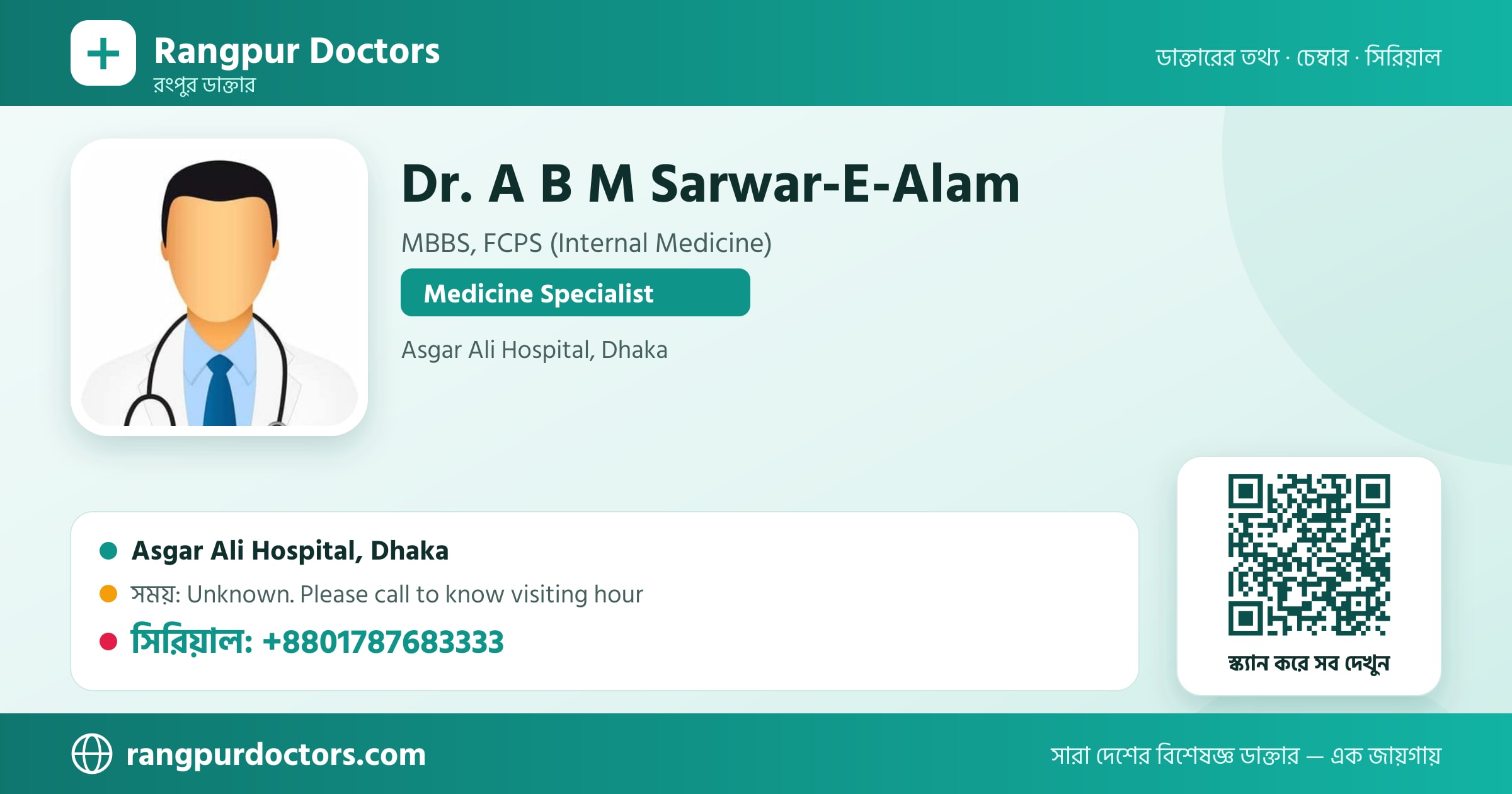 Dr. A B M Sarwar-E-Alam — share card
