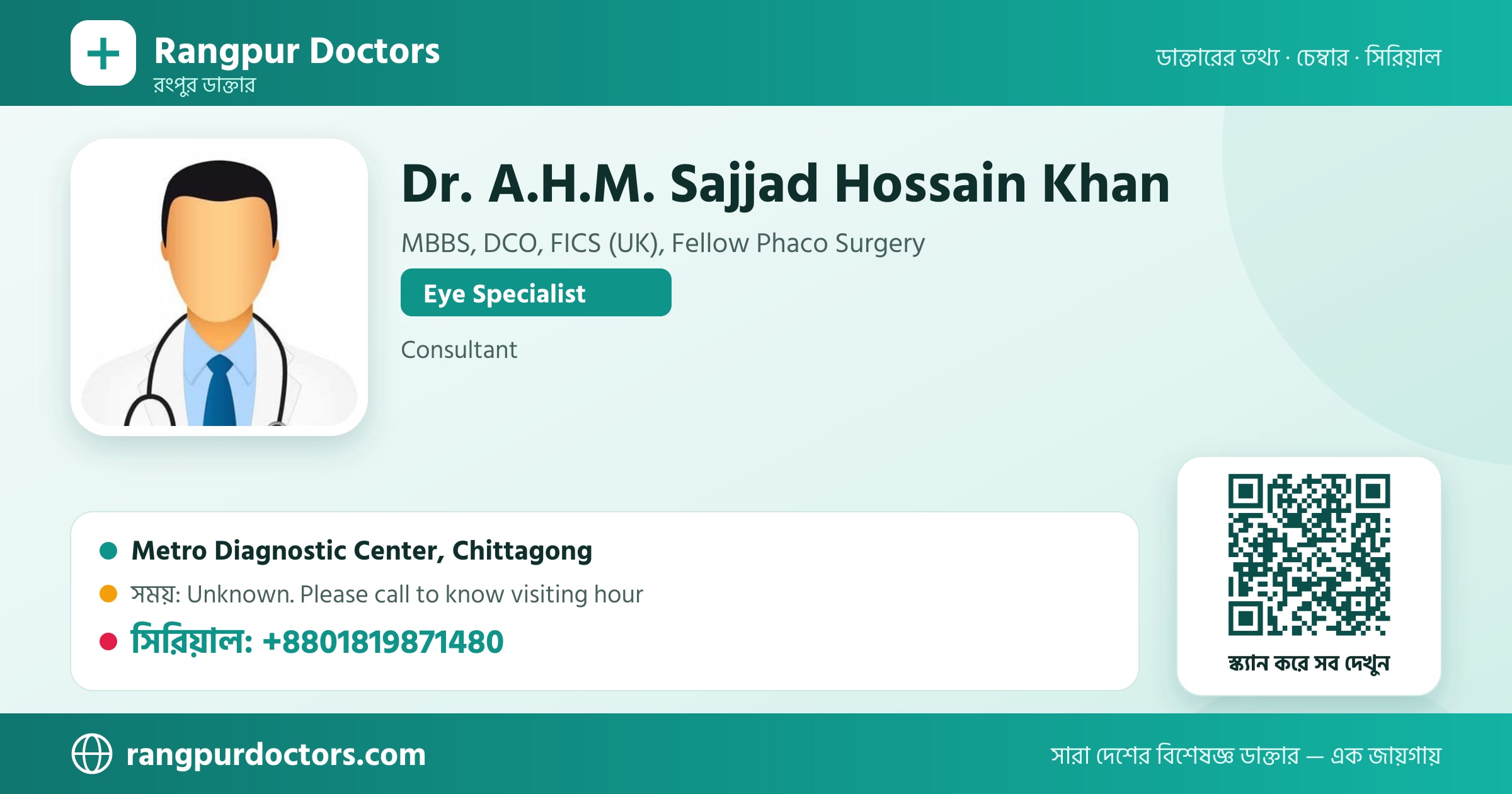 Dr. A.H.M. Sajjad Hossain Khan — share card