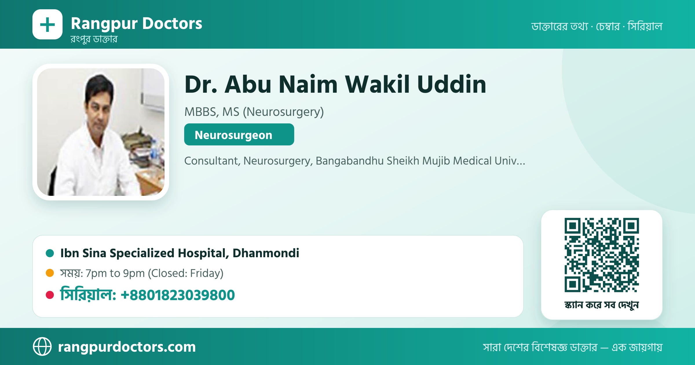Dr. Abu Naim Wakil Uddin — share card