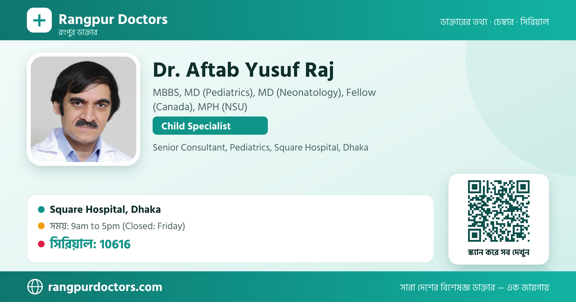 Dr. Aftab Yusuf Raj — share card