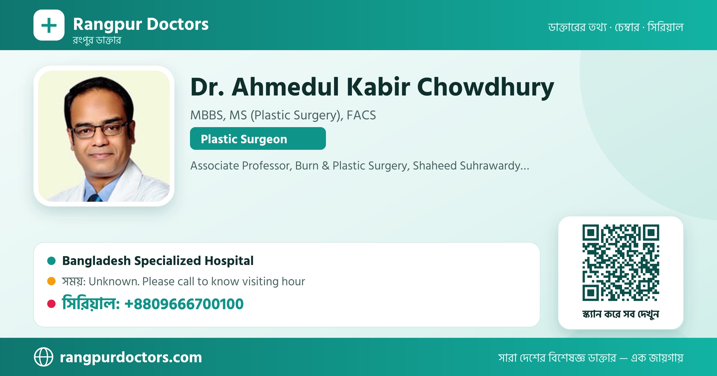 Dr. Ahmedul Kabir Chowdhury — share card