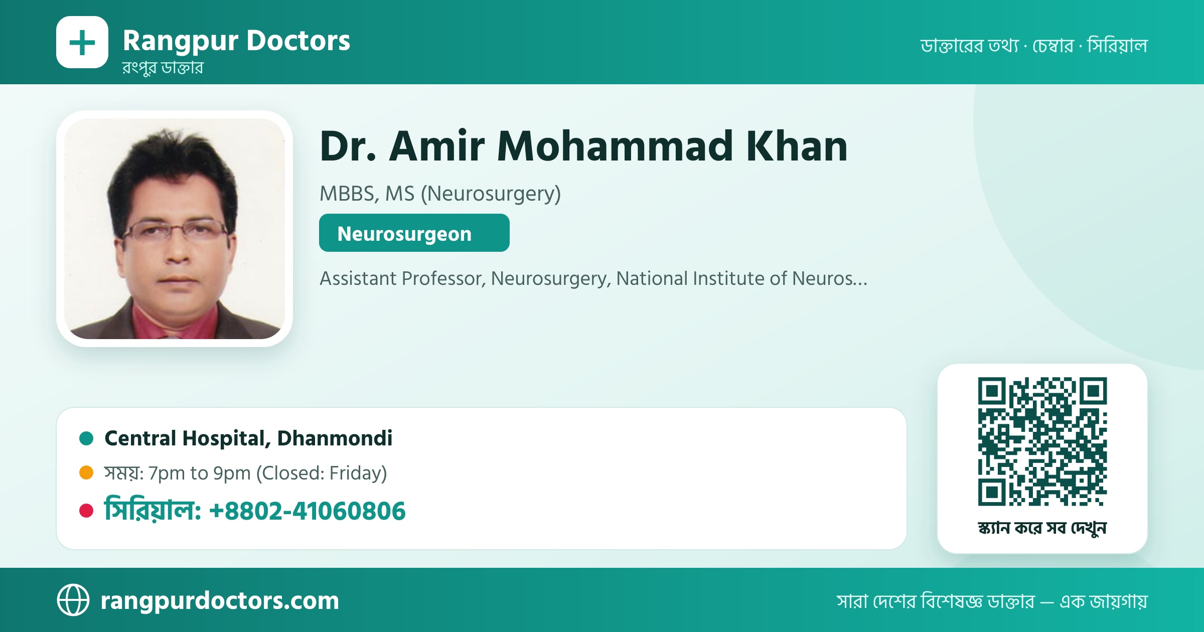 Dr. Amir Mohammad Khan — share card