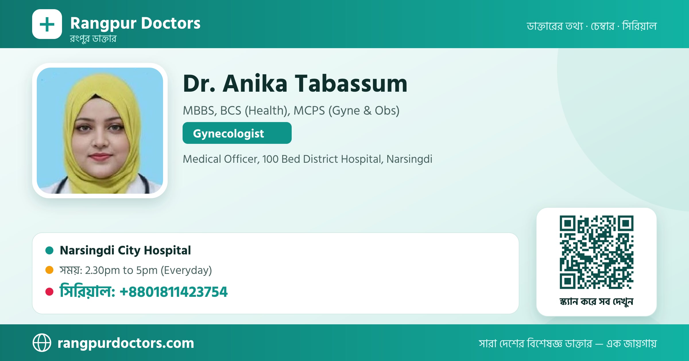 Dr. Anika Tabassum — share card