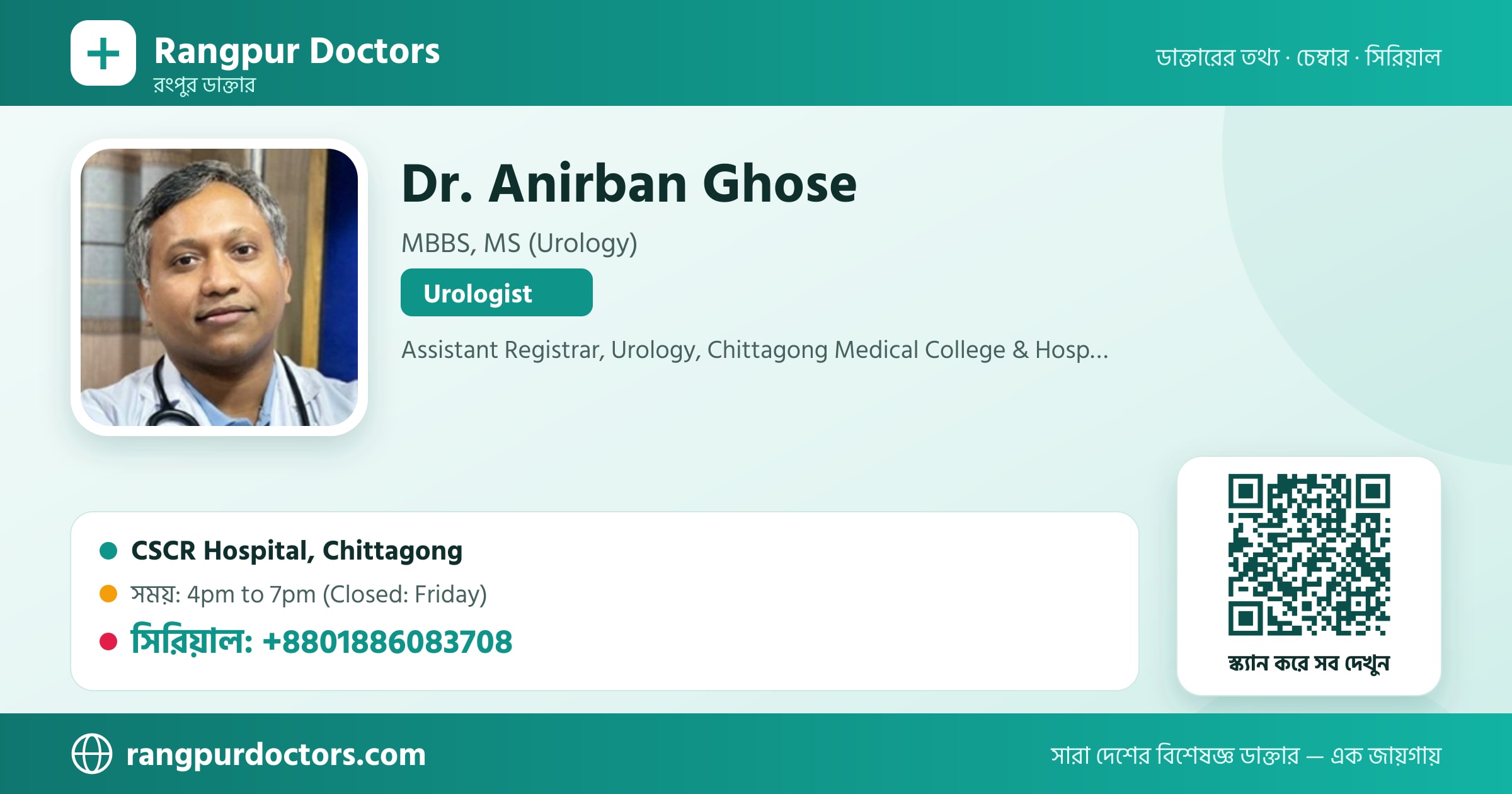 Dr. Anirban Ghose — share card