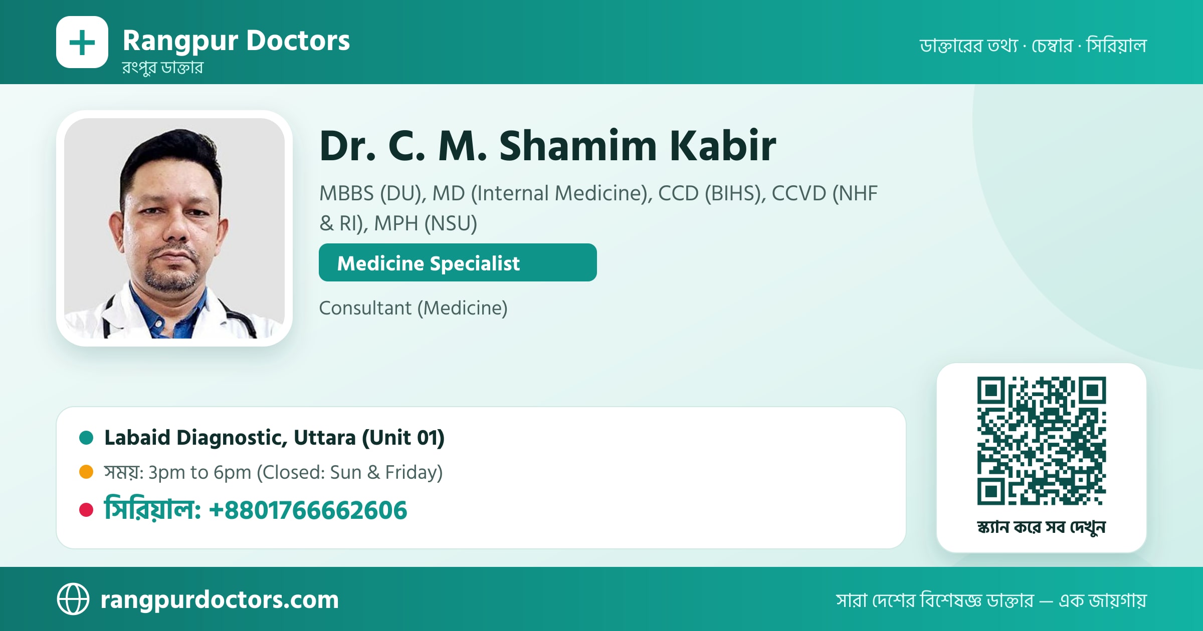 Dr. C. M. Shamim Kabir — share card