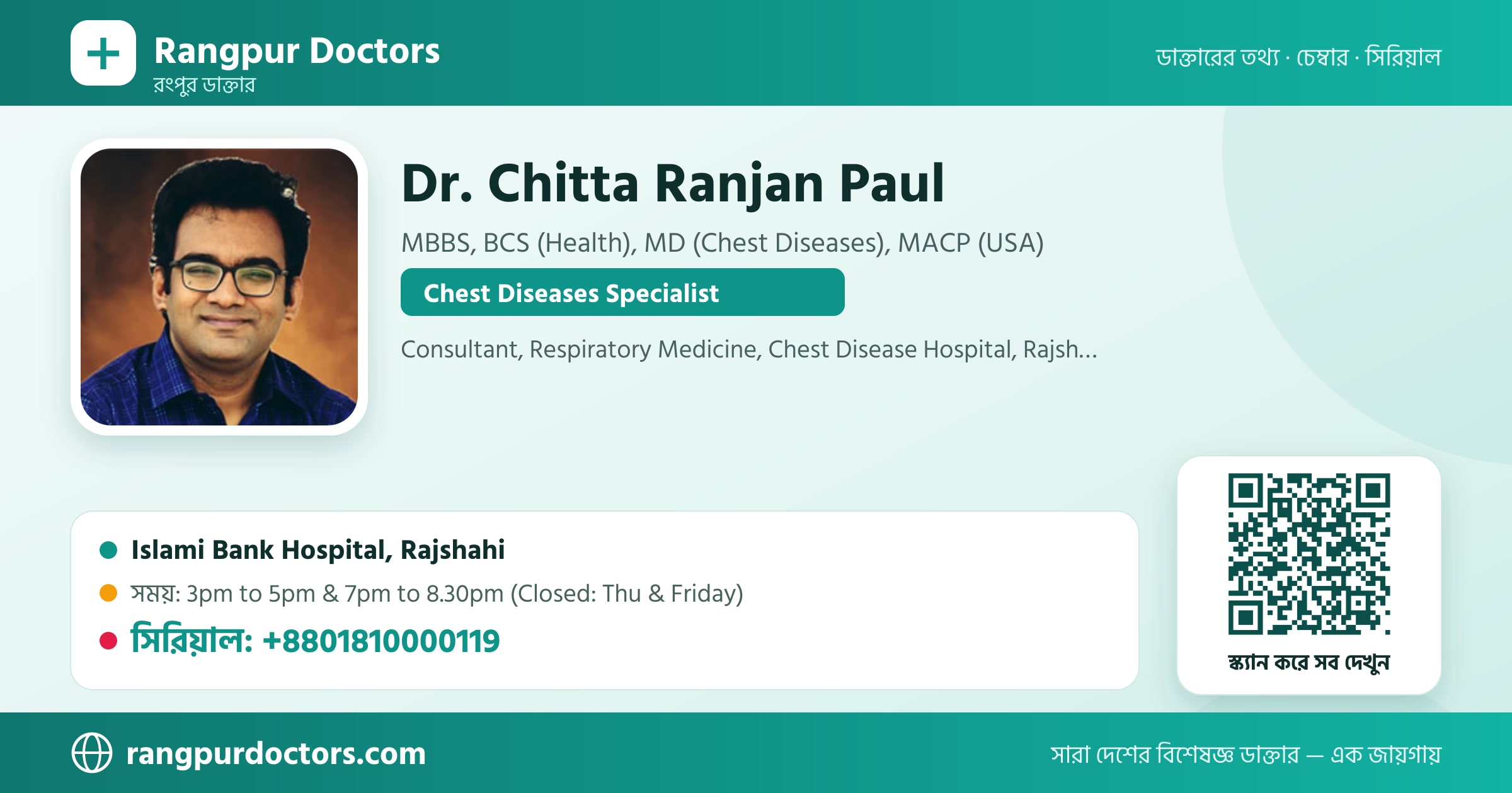 Dr. Chitta Ranjan Paul — share card