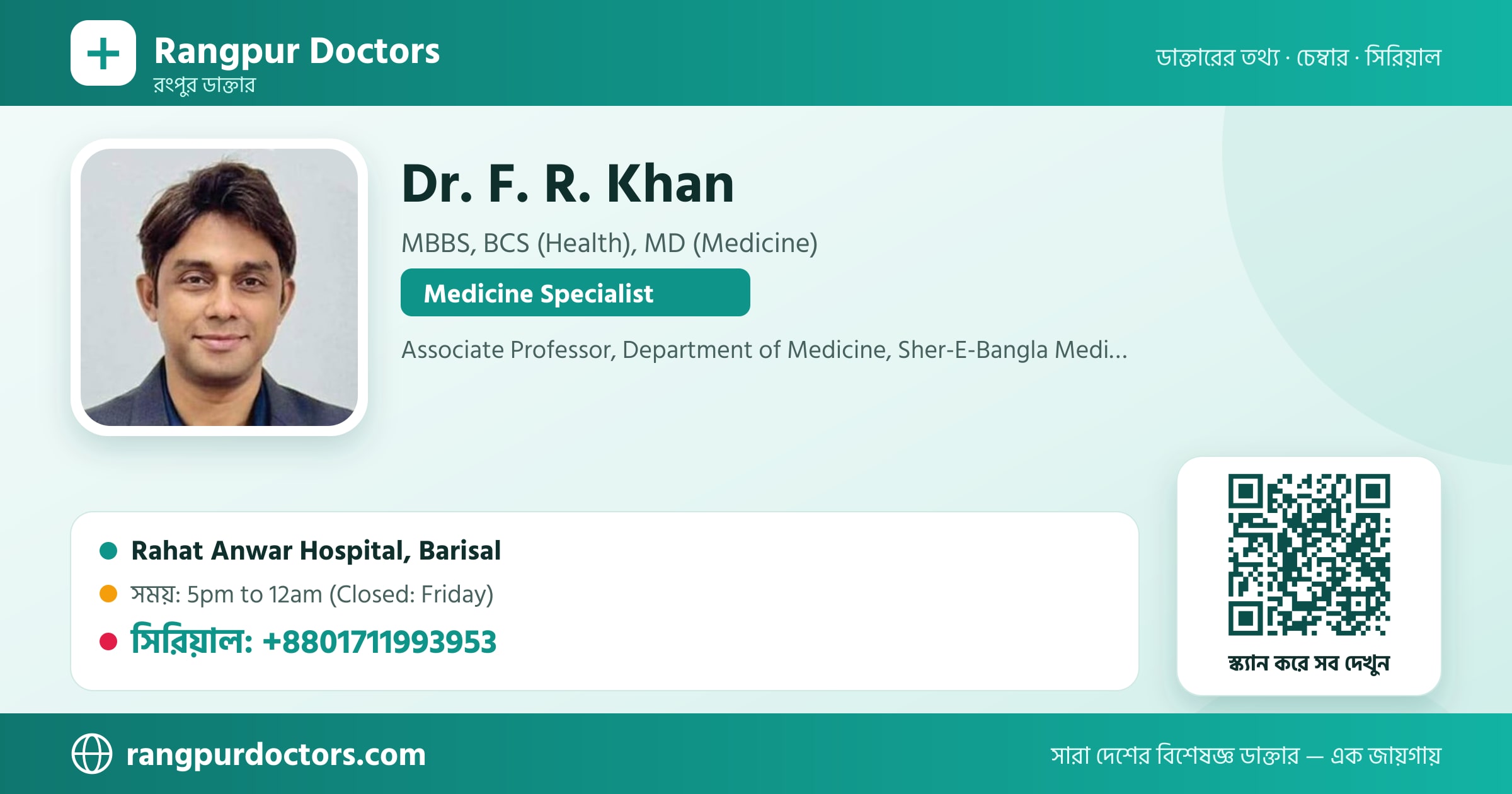 Dr. F. R. Khan — share card