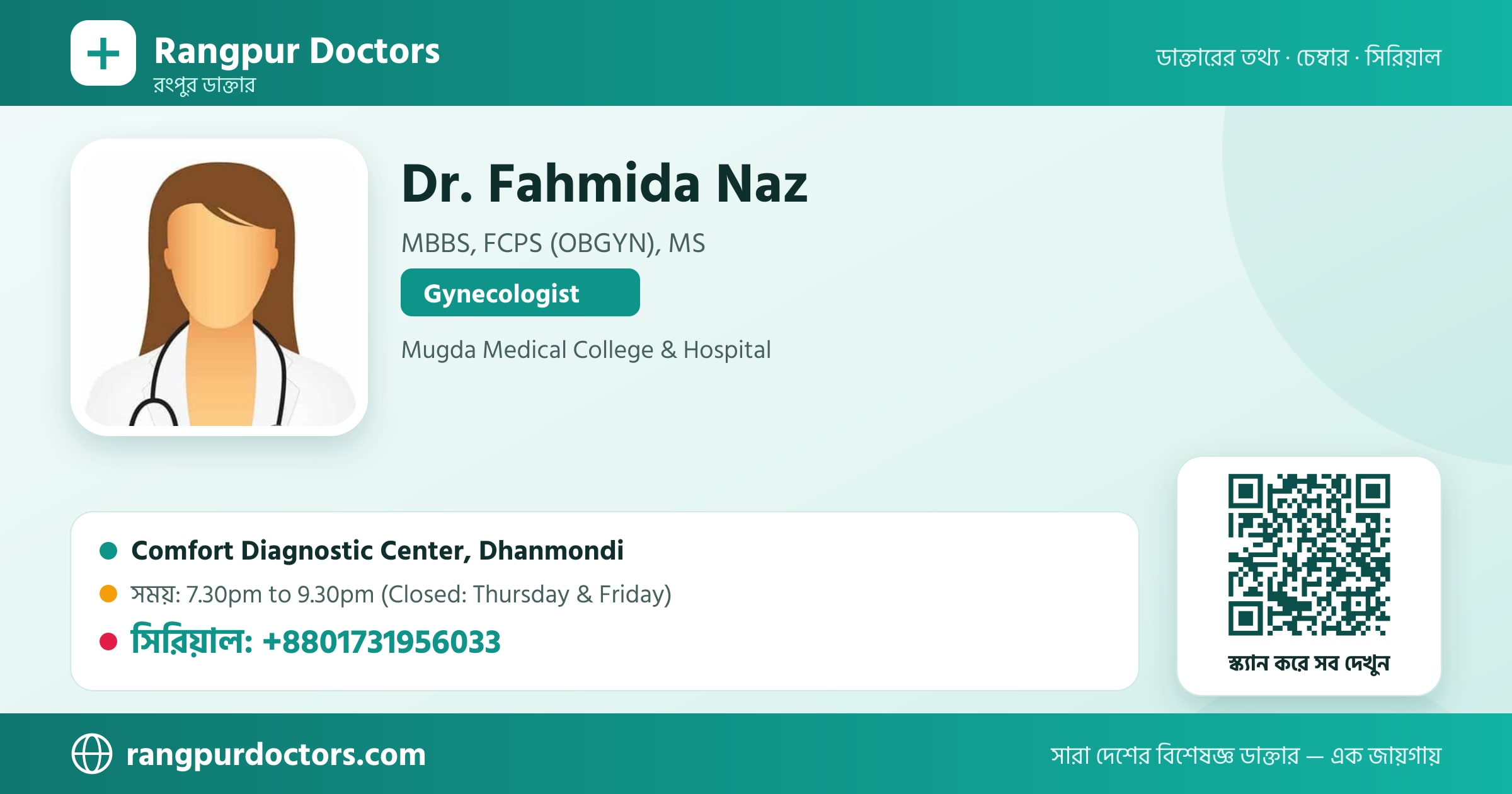 Dr. Fahmida Naz — share card