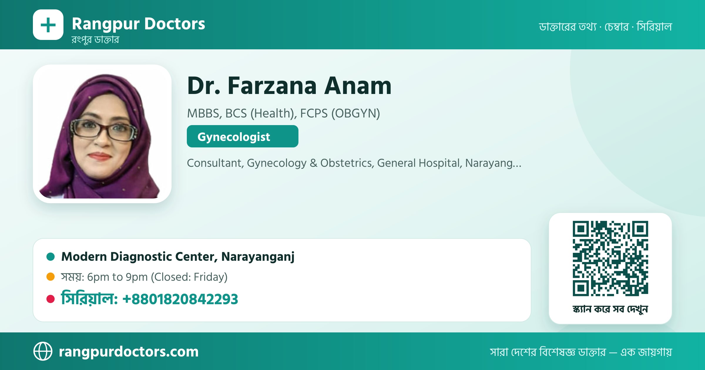 Dr. Farzana Anam — share card