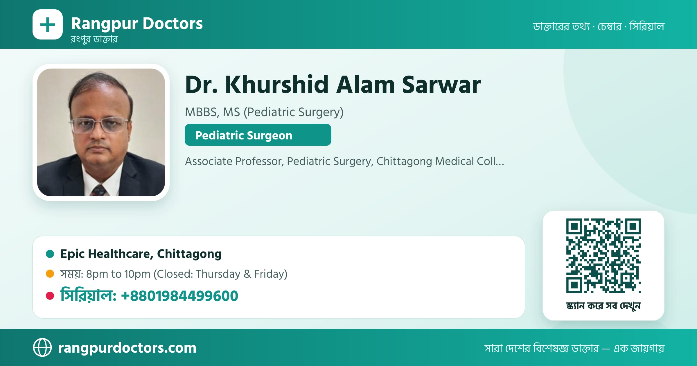 Dr. Khurshid Alam Sarwar — share card