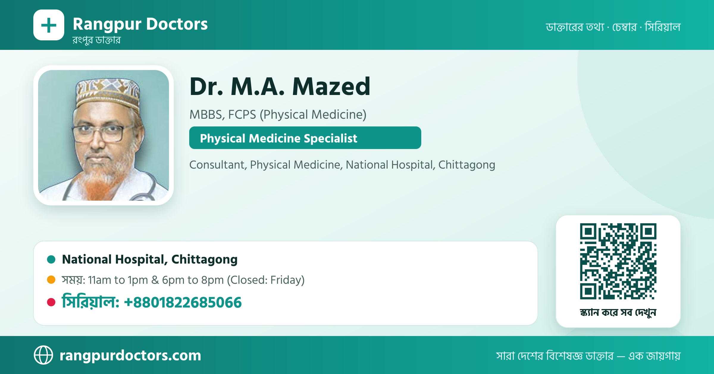 Dr. M.A. Mazed — share card