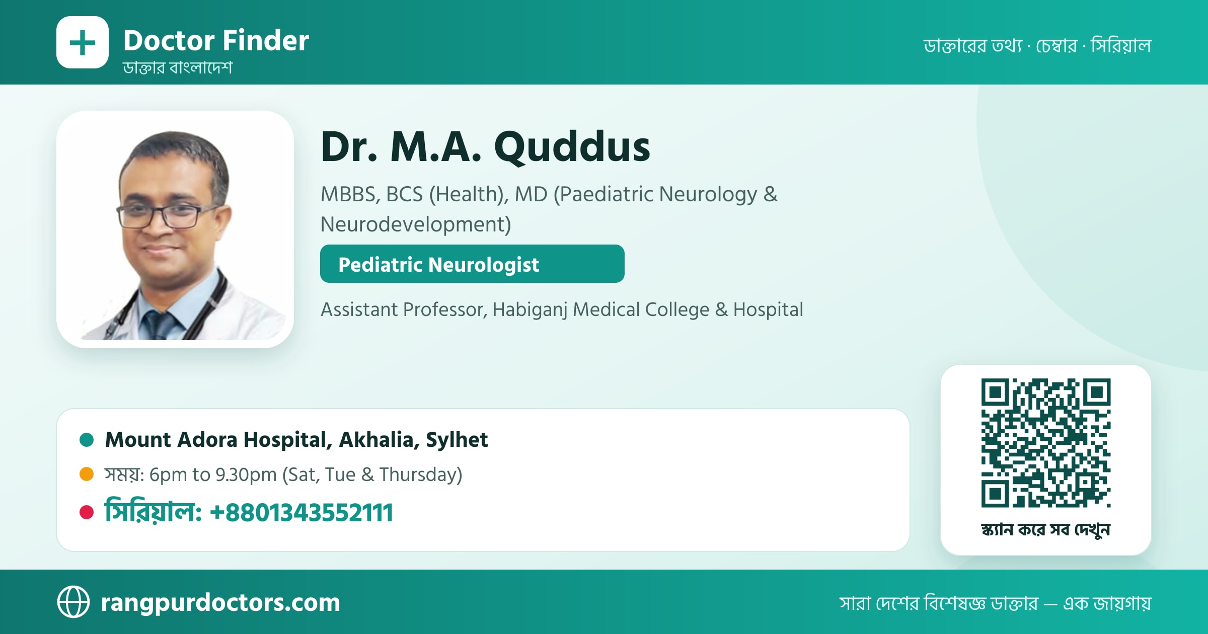 Dr. M.A. Quddus — share card