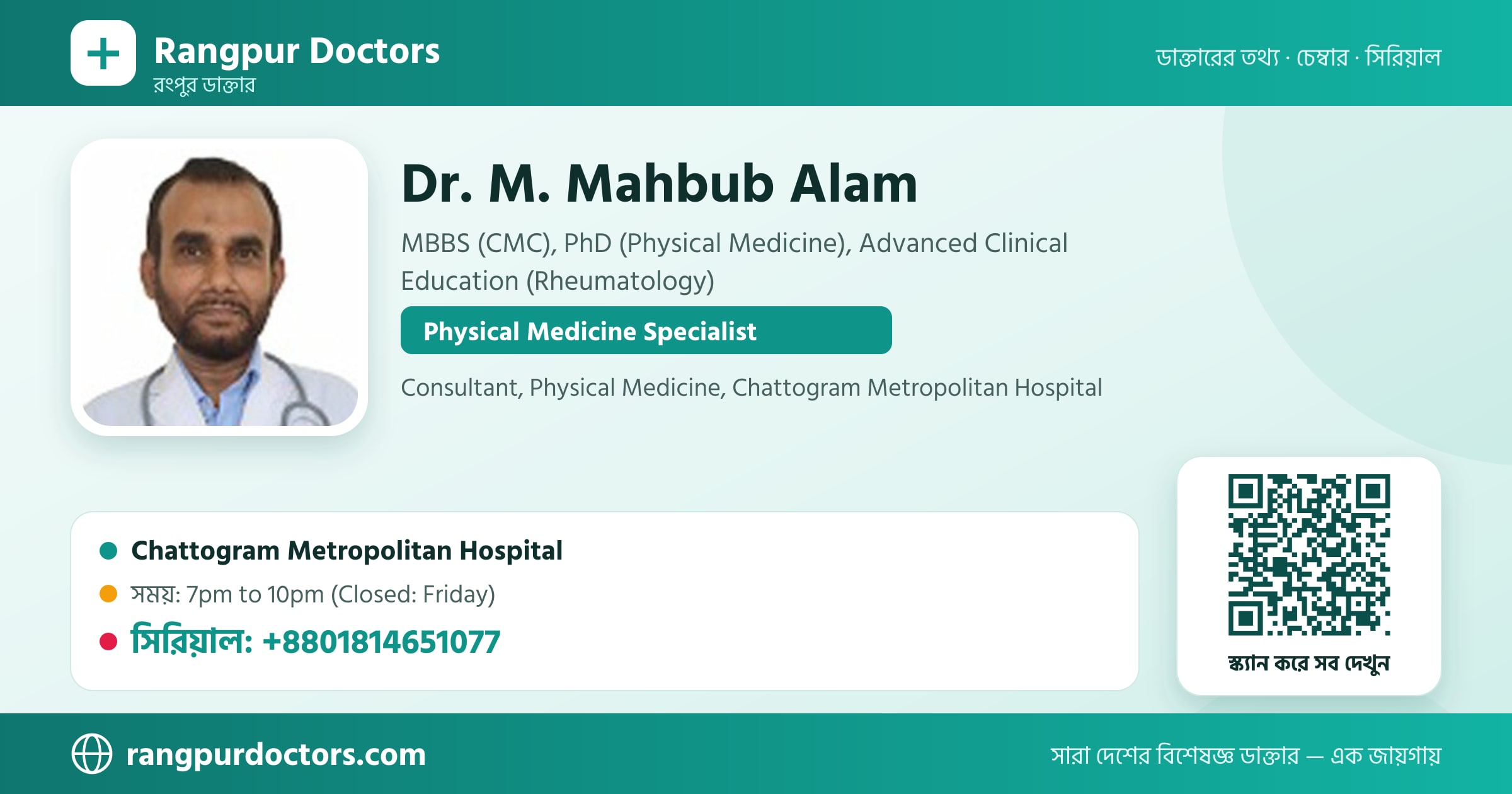Dr. M. Mahbub Alam — share card
