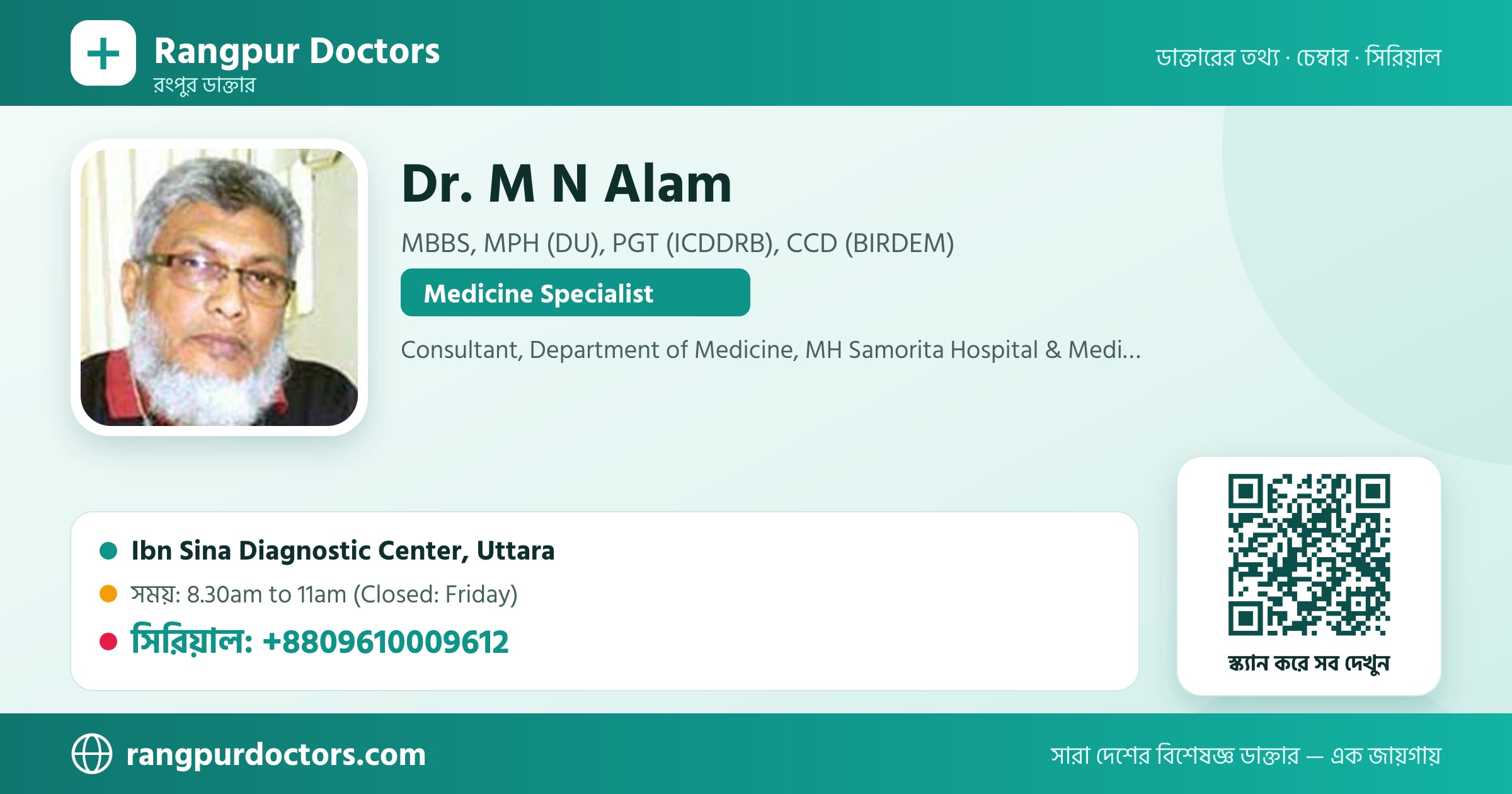 Dr. M N Alam — share card