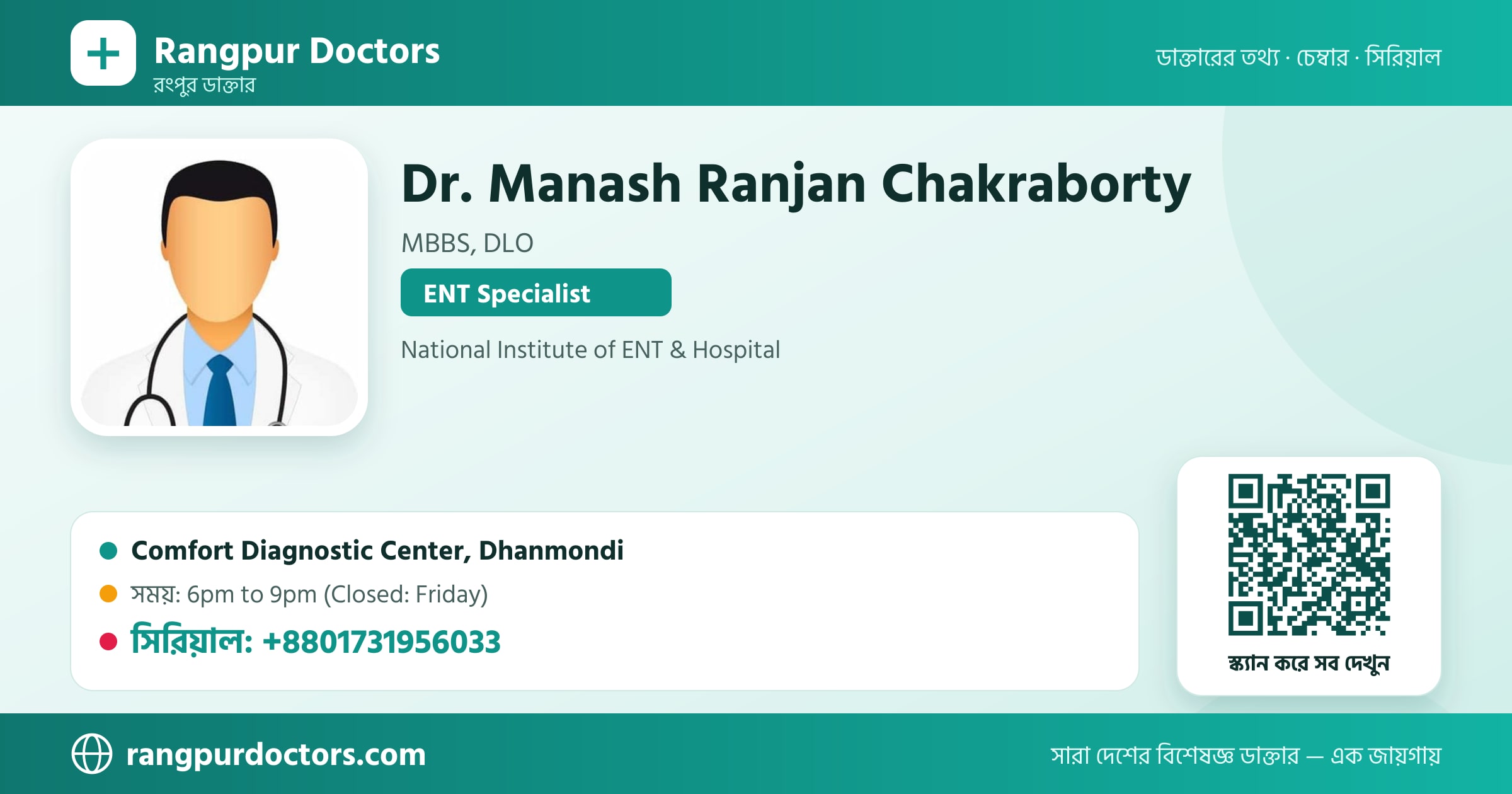 Dr. Manash Ranjan Chakraborty — share card