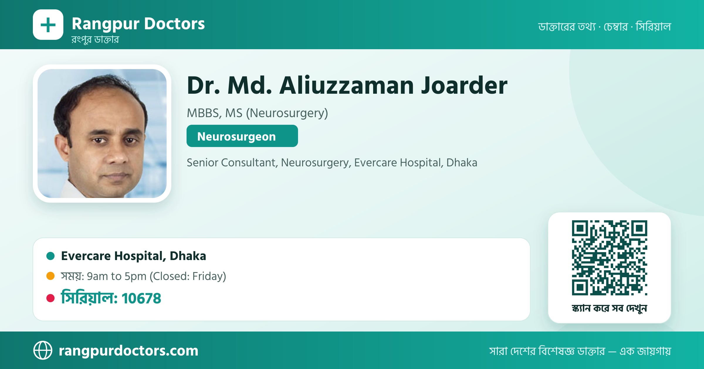 Dr. Md. Aliuzzaman Joarder — share card
