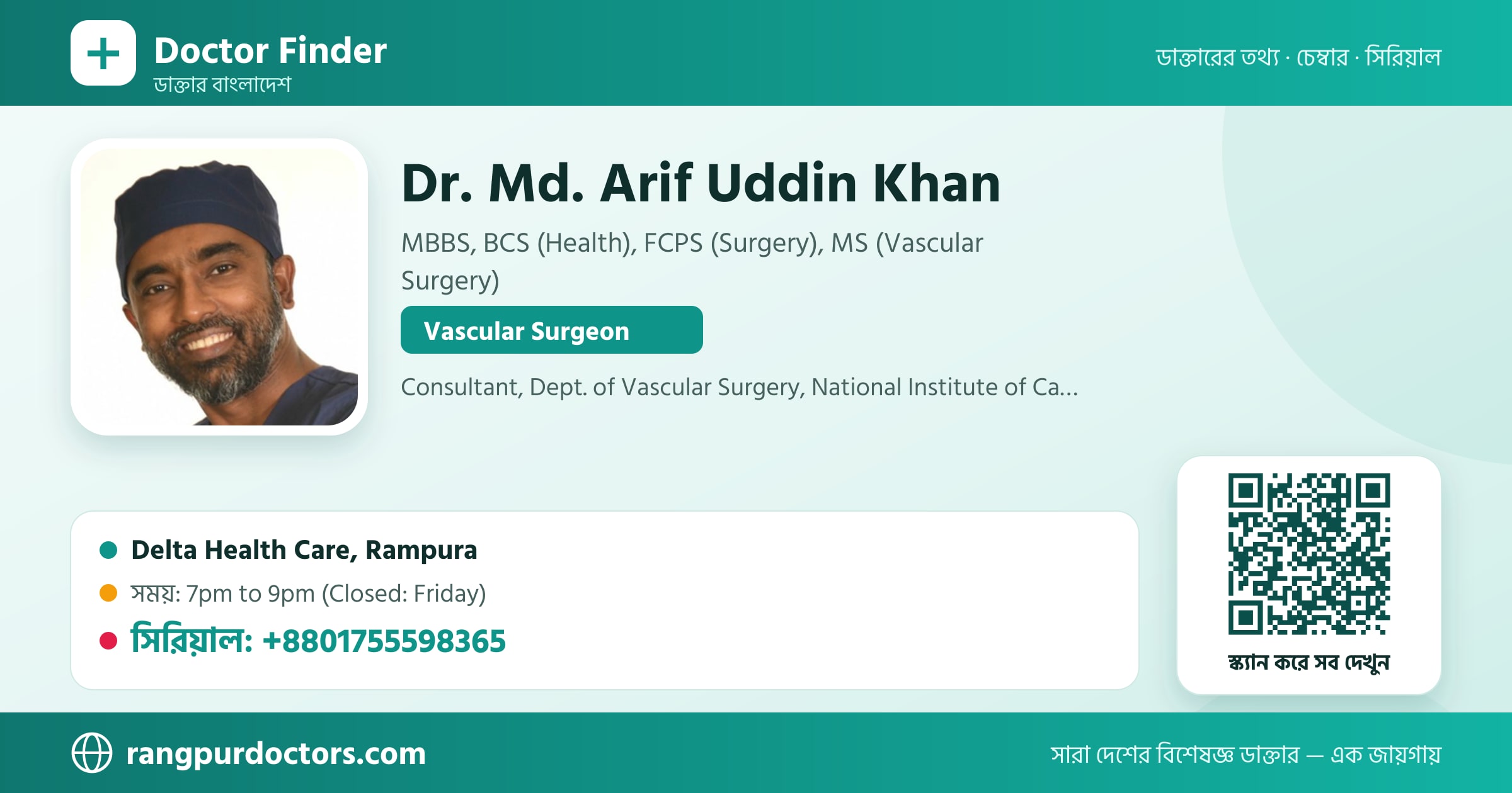 Dr. Md. Arif Uddin Khan — share card