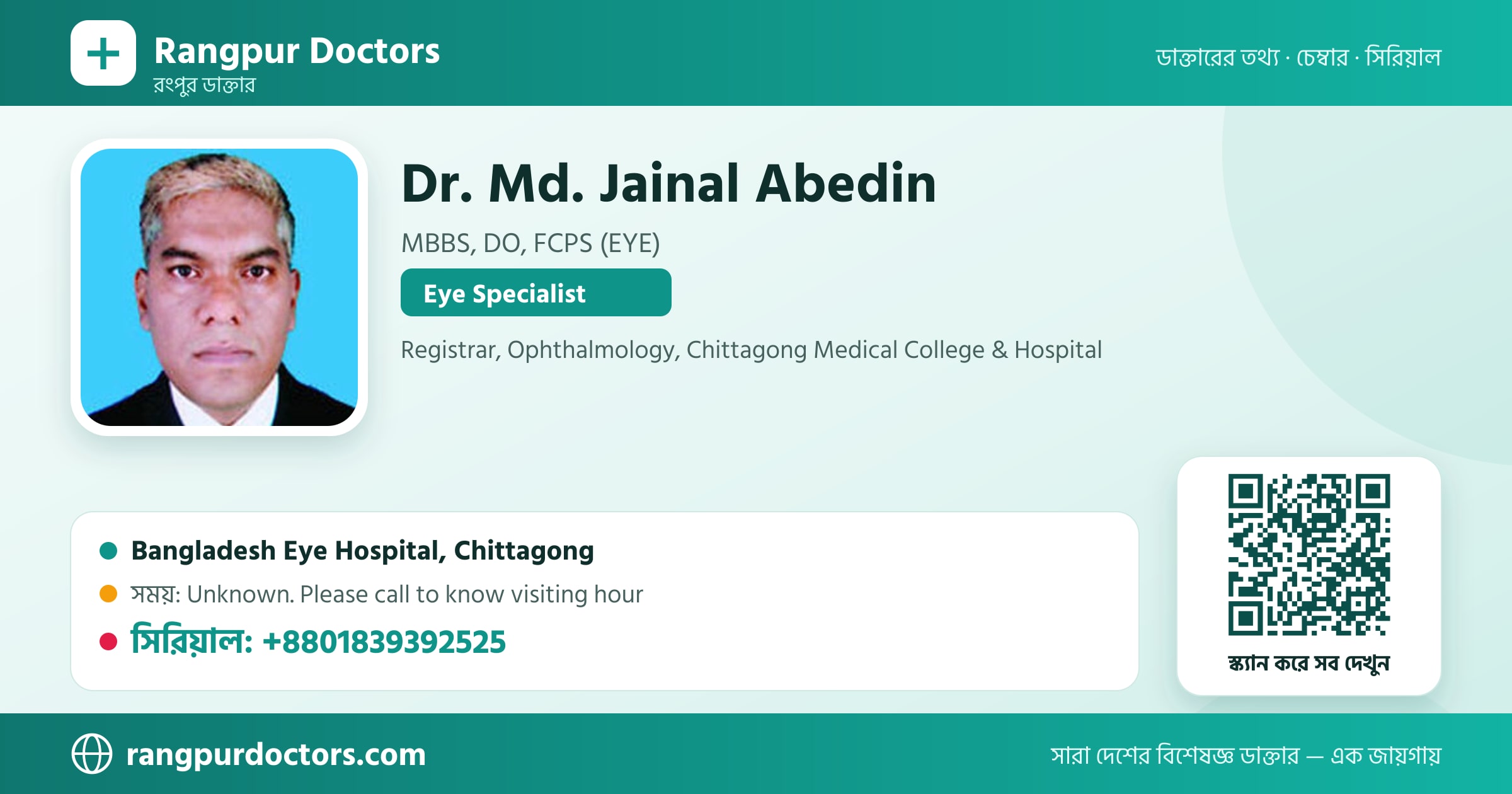 Dr. Md. Jainal Abedin — share card
