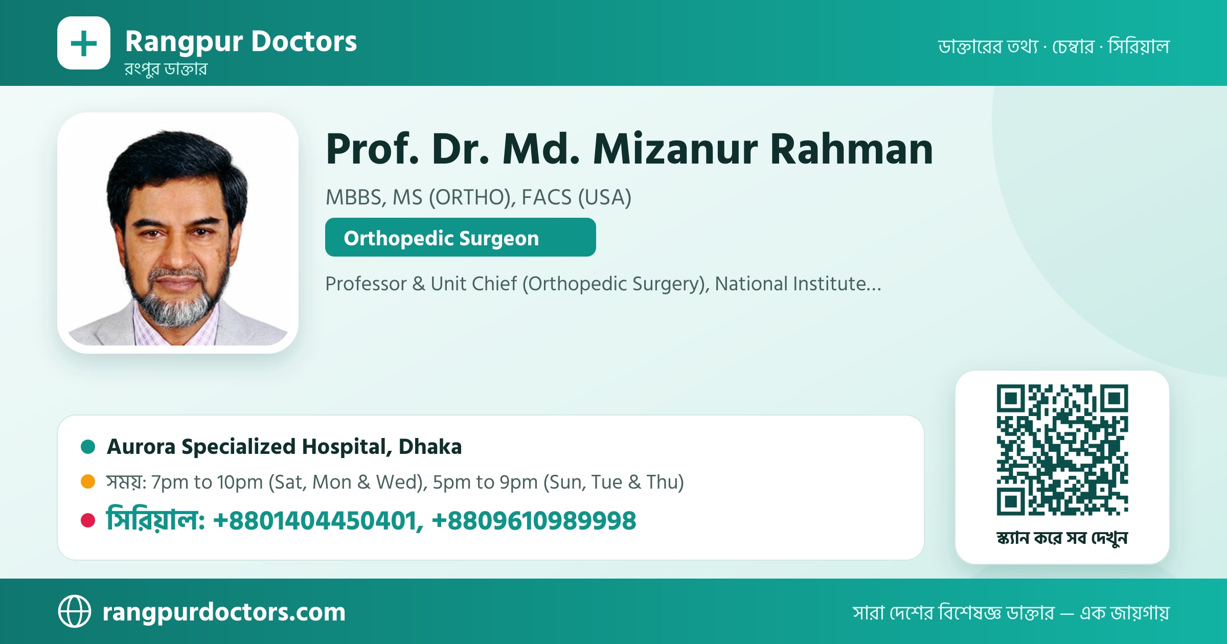Prof. Dr. Md. Mizanur Rahman — share card