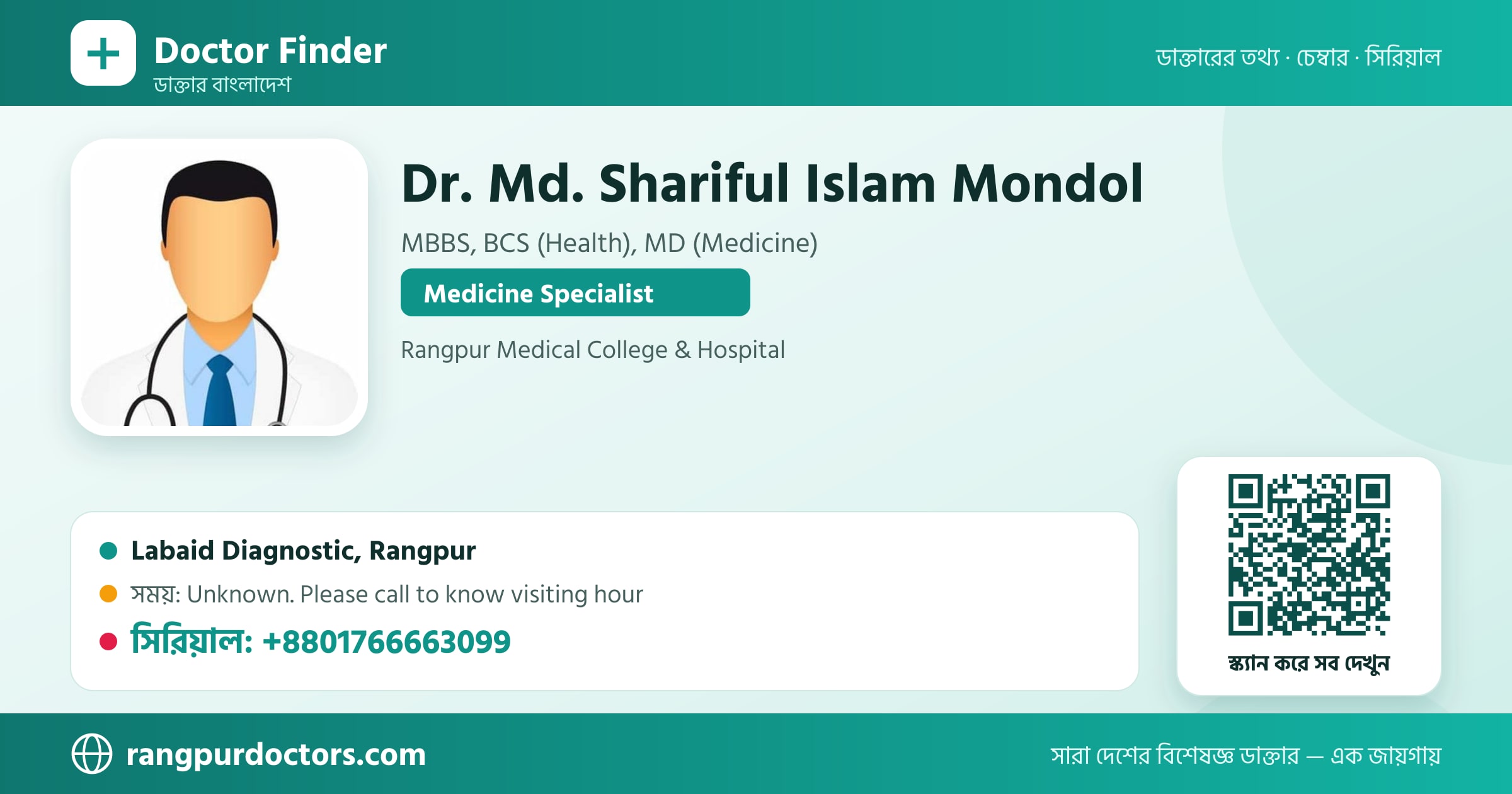 Dr. Md. Shariful Islam Mondol — share card