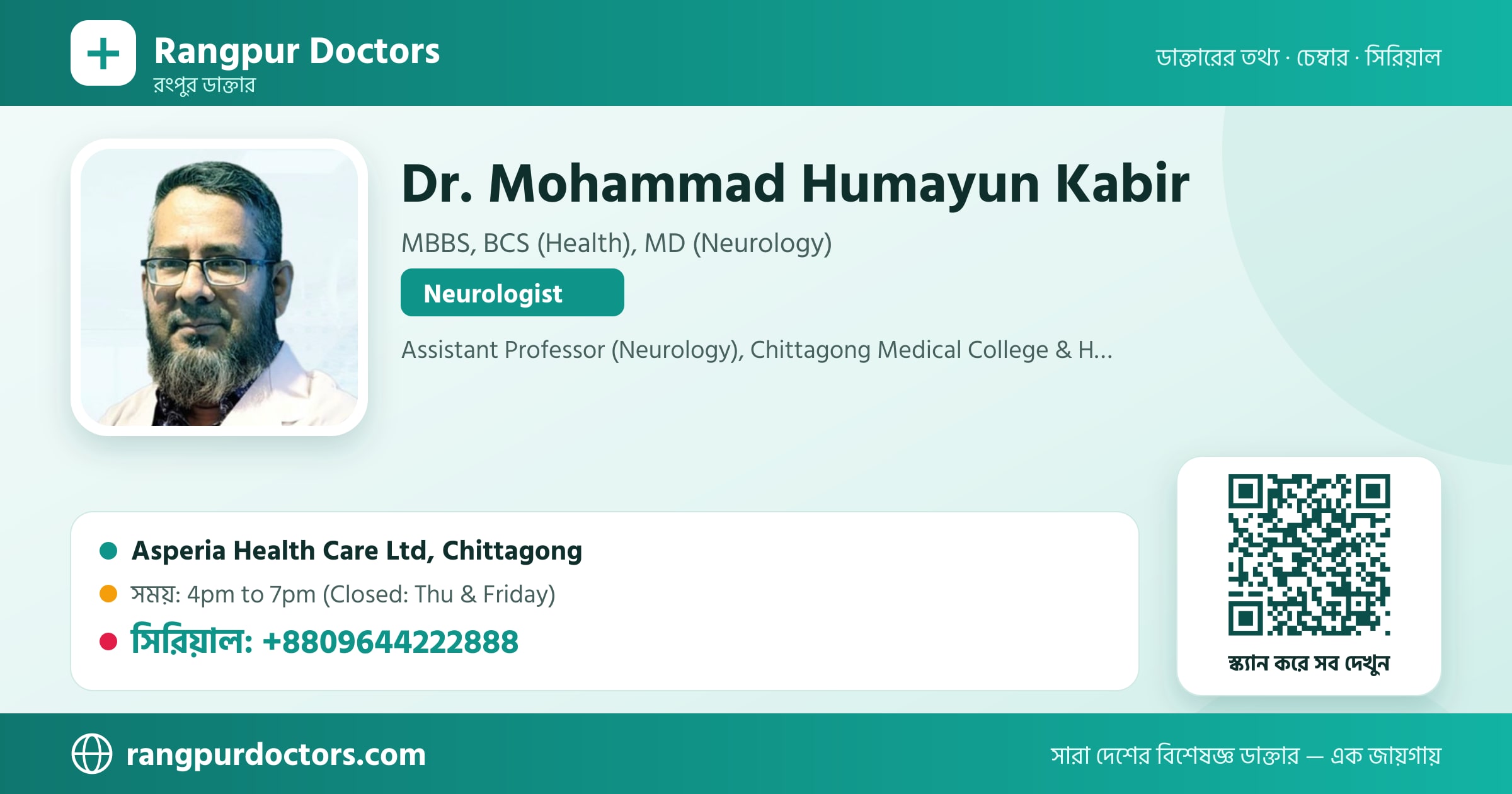 Dr. Mohammad Humayun Kabir — share card