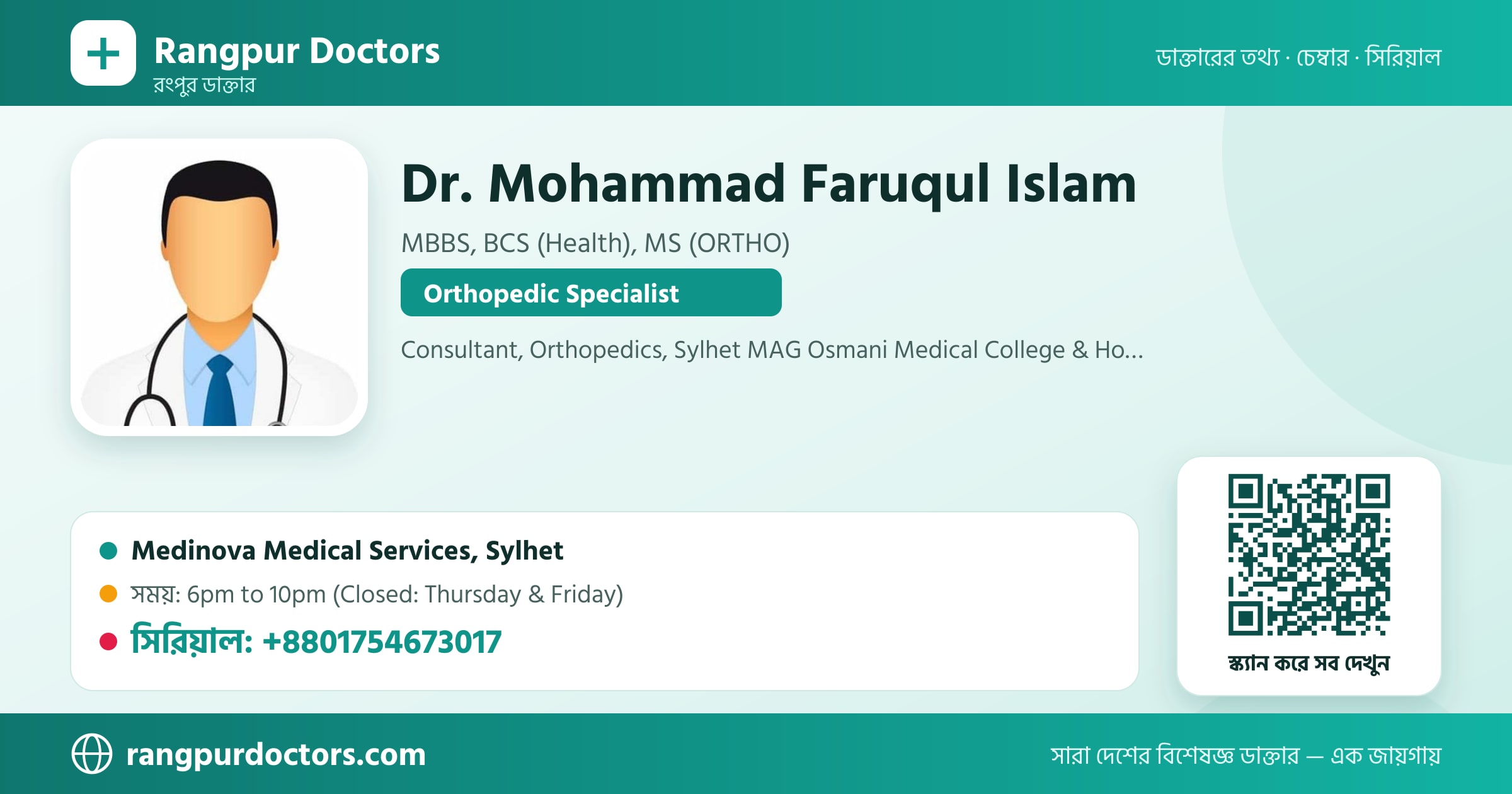 Dr. Mohammad Faruqul Islam — share card
