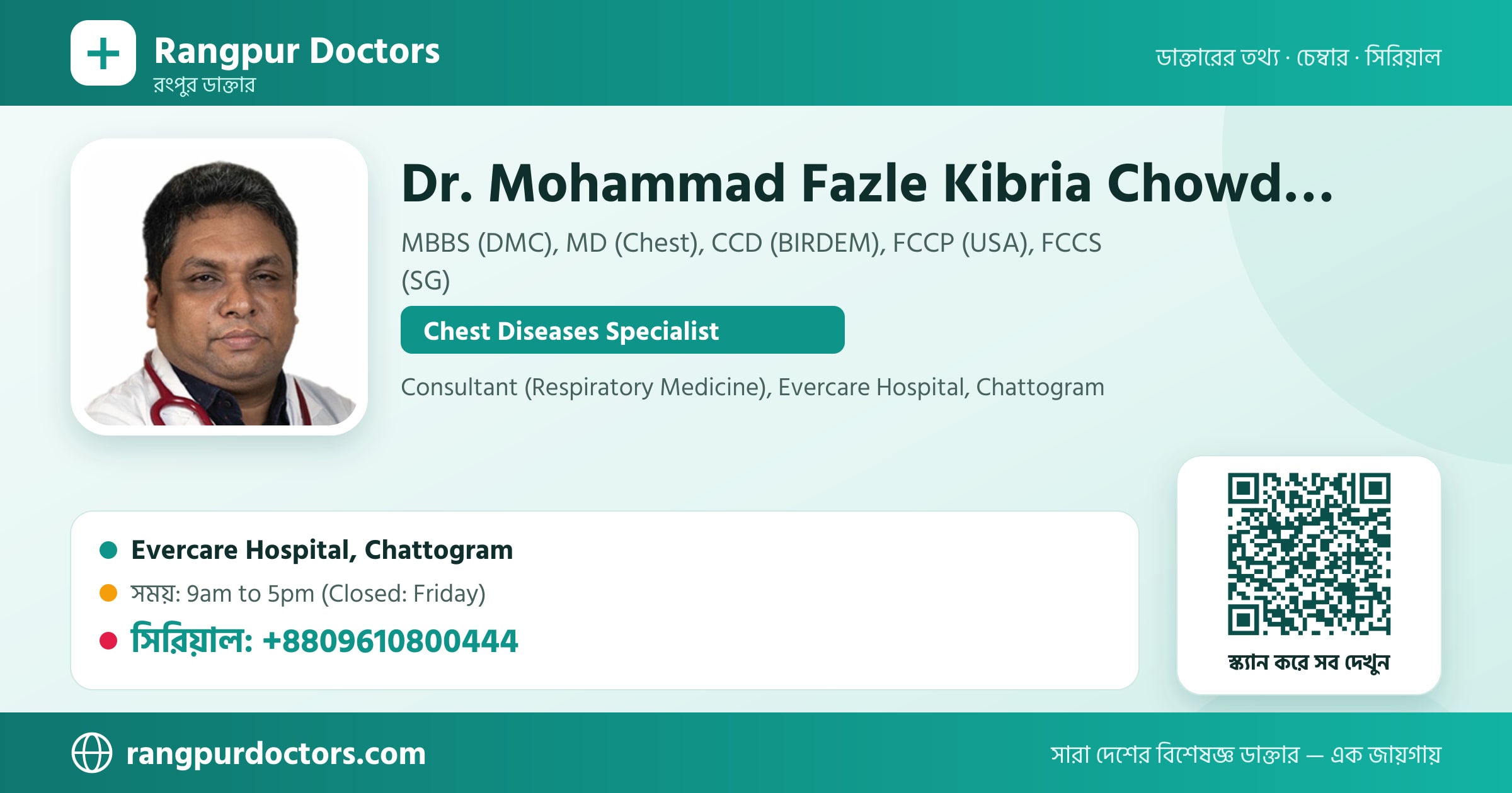 Dr. Mohammad Fazle Kibria Chowdhury — share card