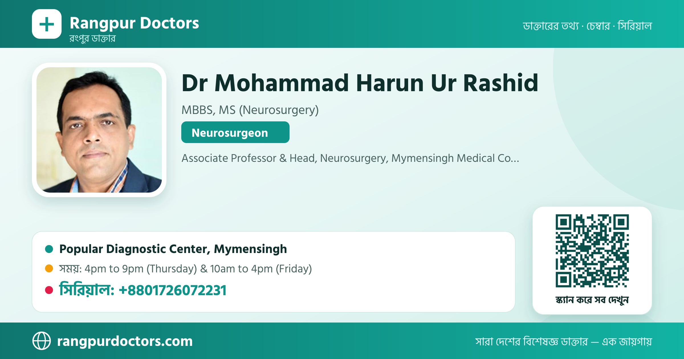 Dr Mohammad Harun Ur Rashid — share card