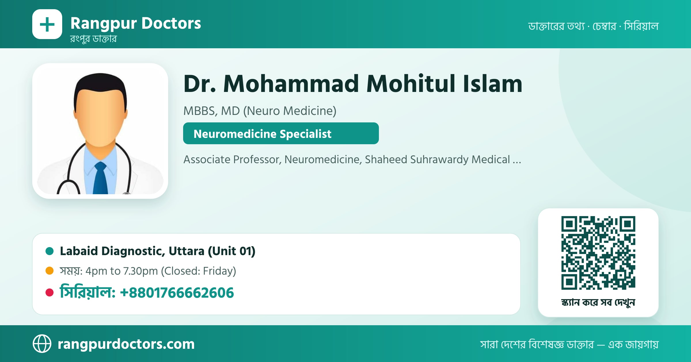 Dr. Mohammad Mohitul Islam — share card