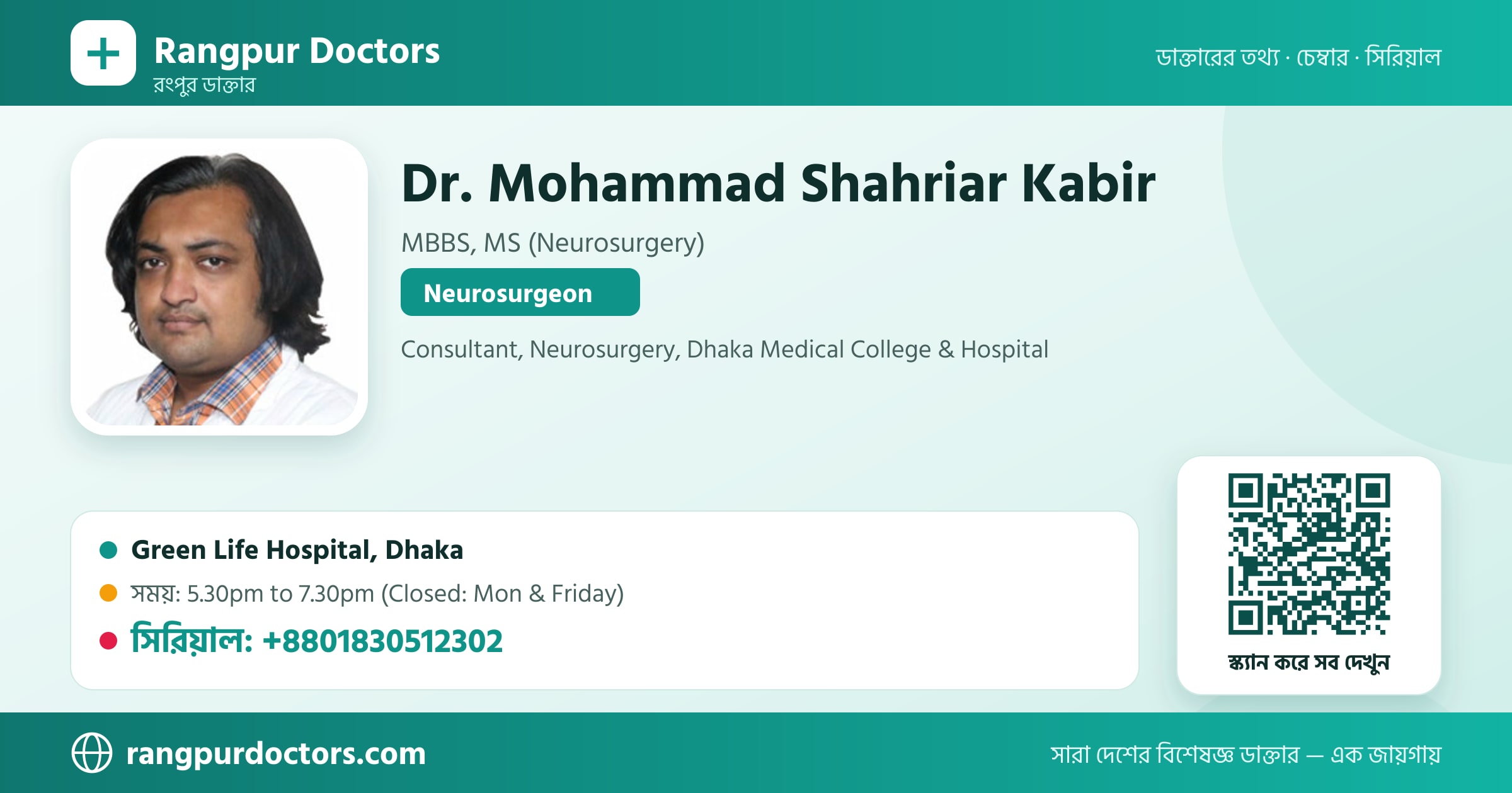 Dr. Mohammad Shahriar Kabir — share card