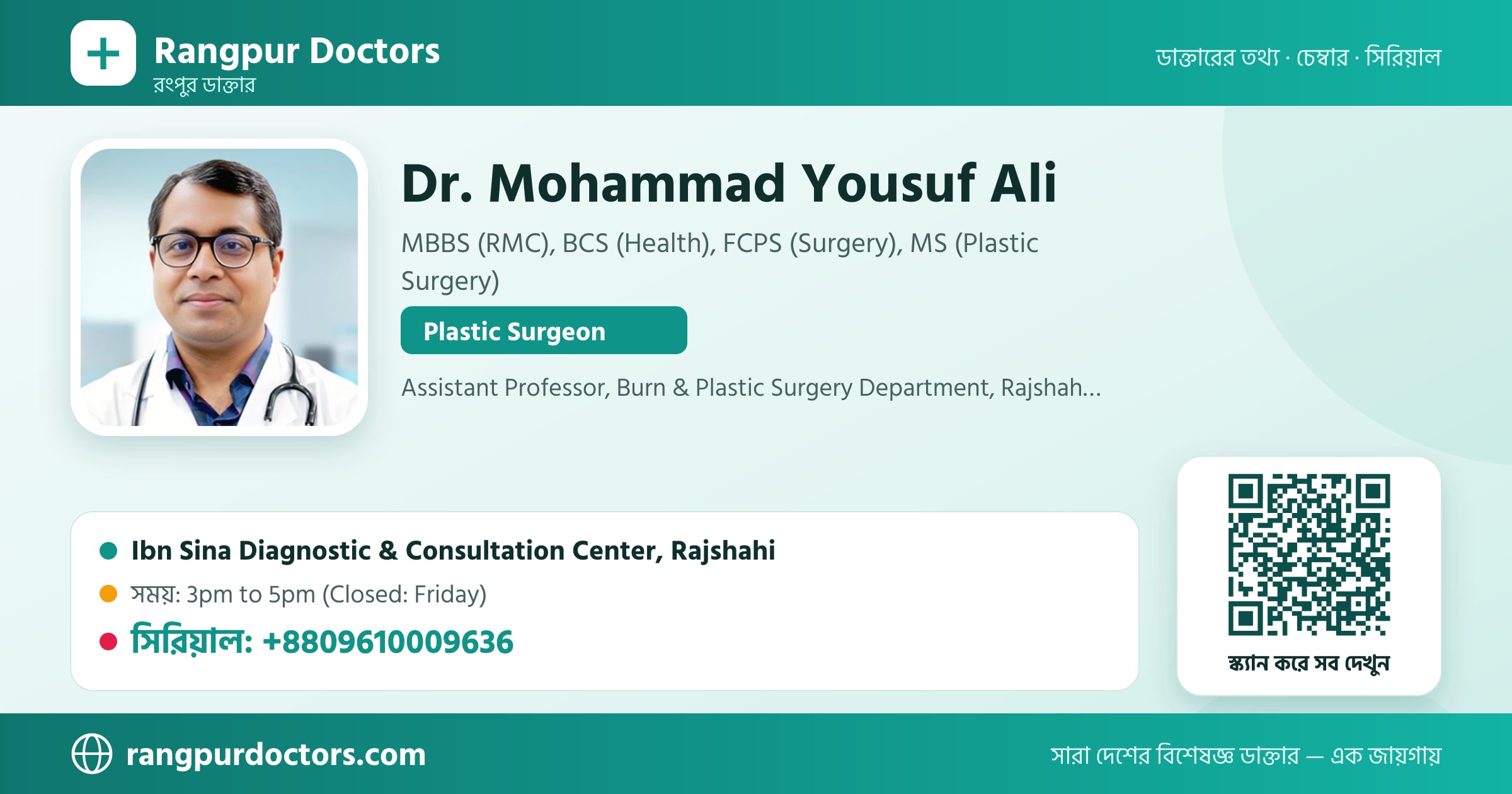 Dr. Mohammad Yousuf Ali — share card