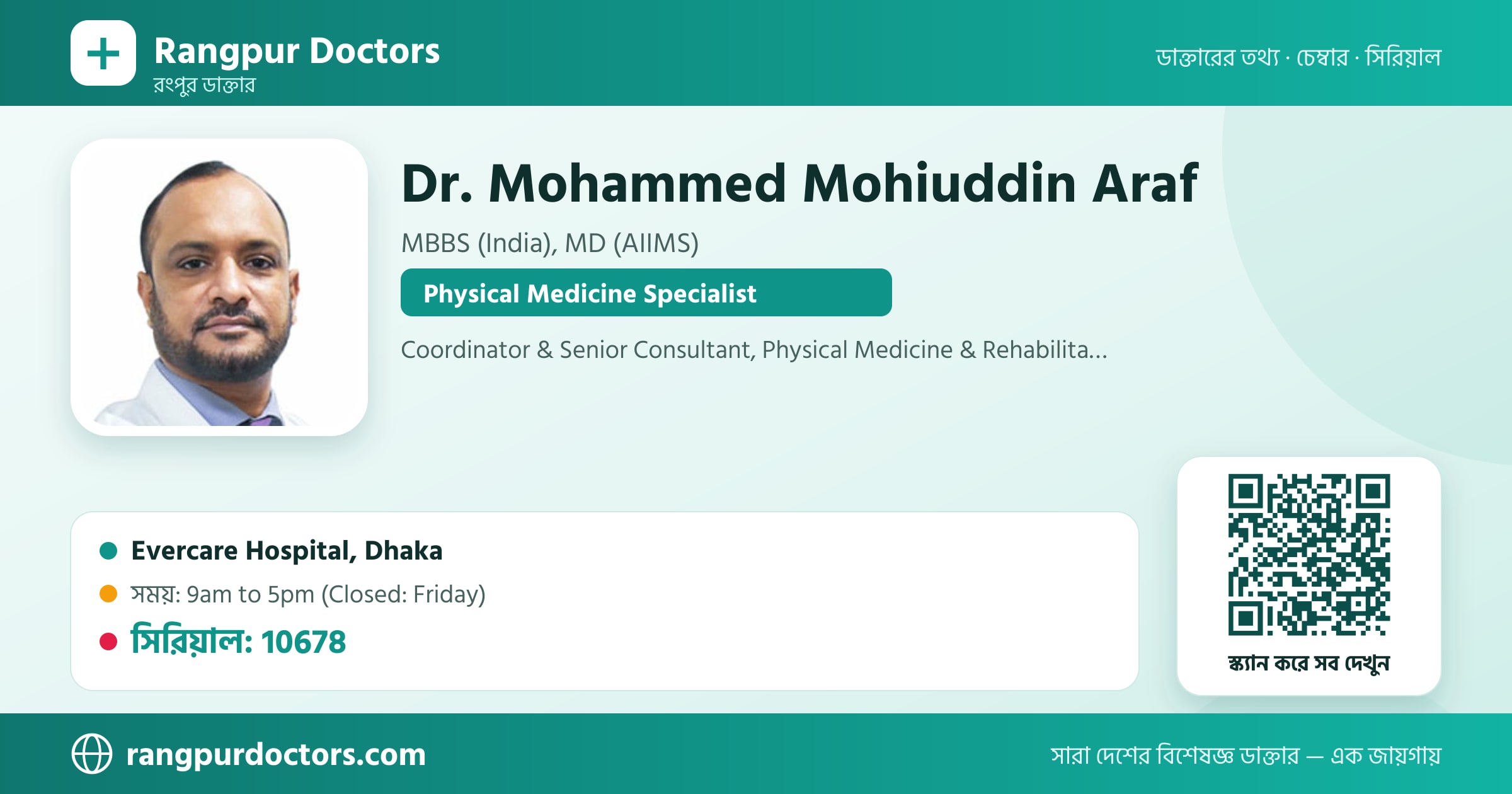 Dr. Mohammed Mohiuddin Araf — share card