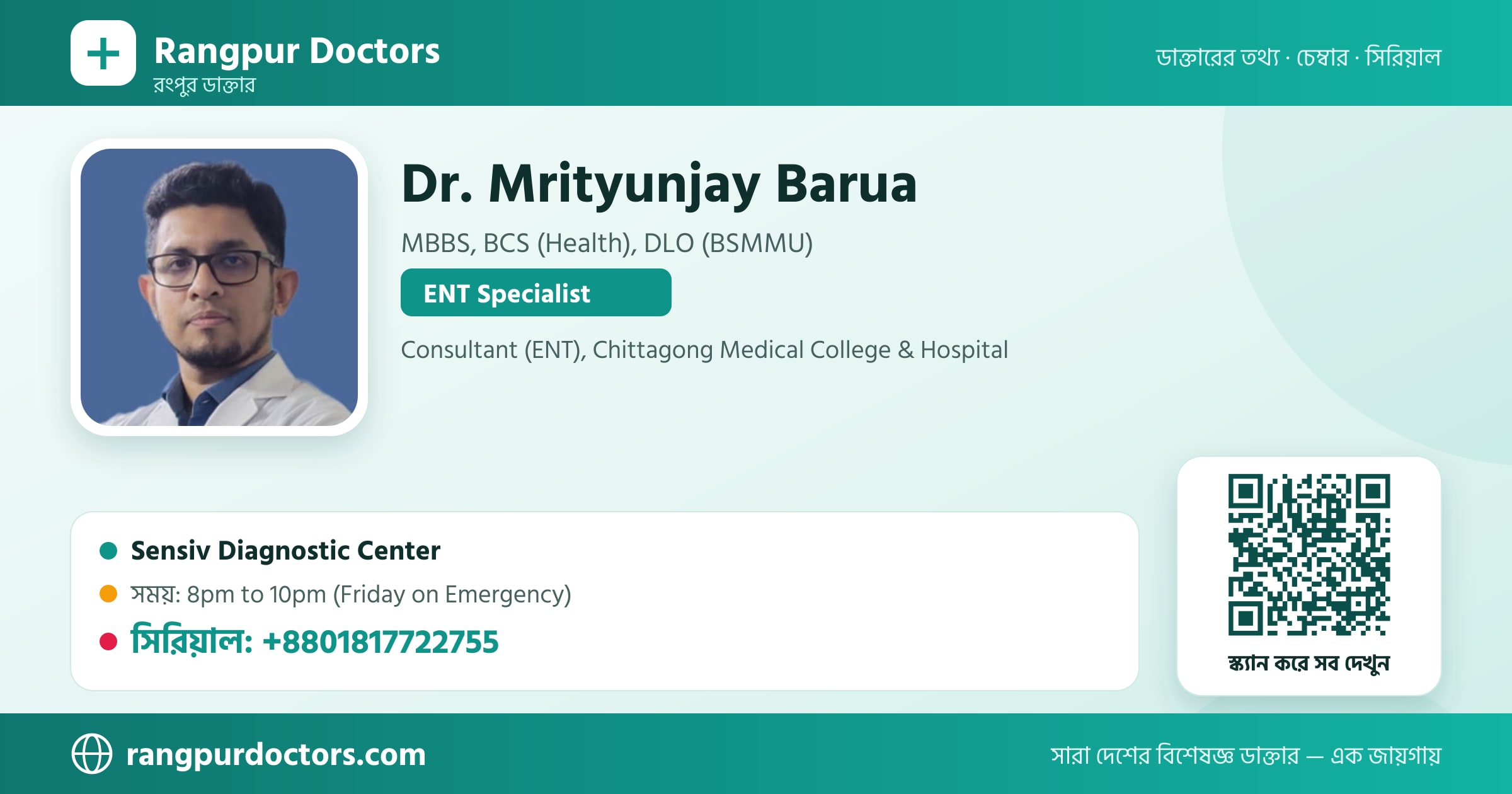 Dr. Mrityunjay Barua — share card