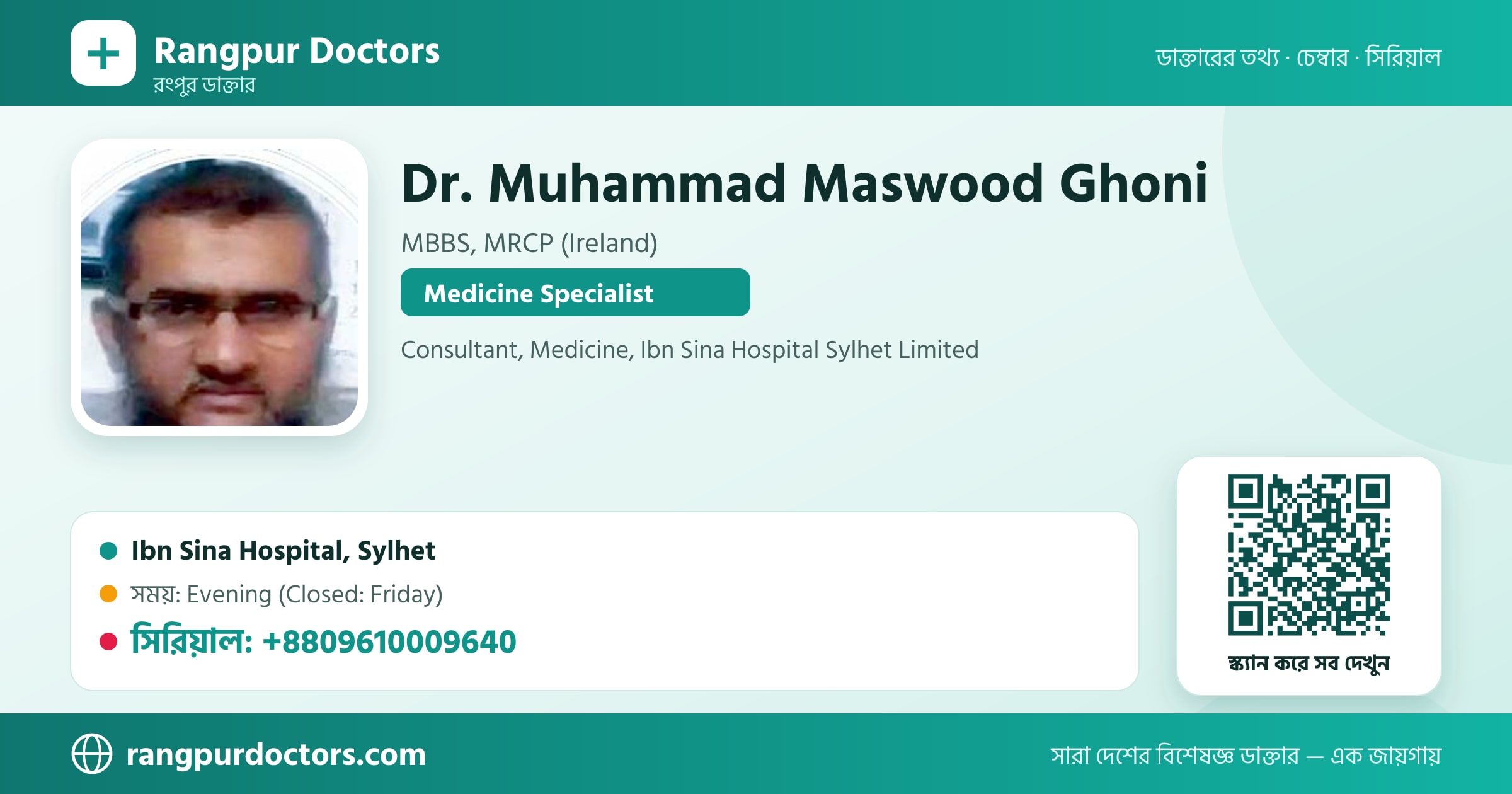 Dr. Muhammad Maswood Ghoni — share card