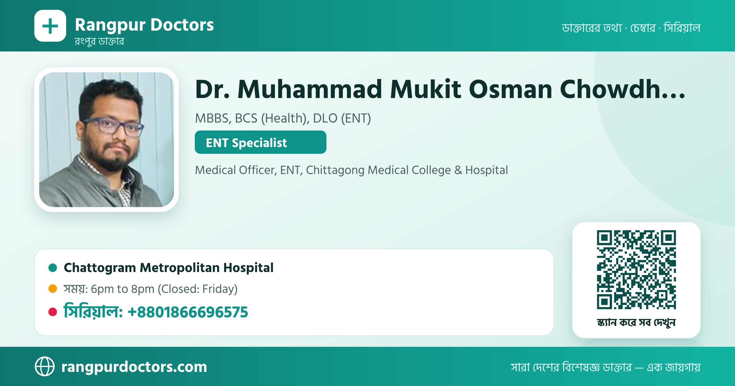 Dr. Muhammad Mukit Osman Chowdhury — share card