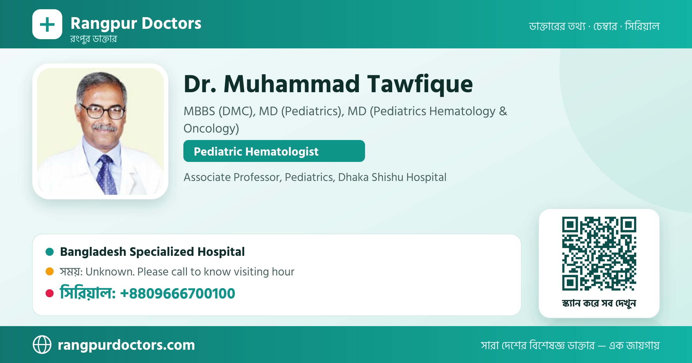 Dr. Muhammad Tawfique — share card