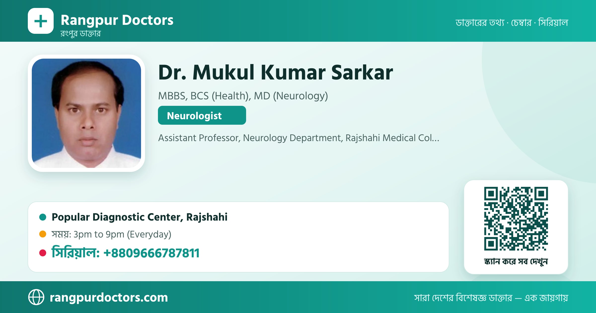 Dr. Mukul Kumar Sarkar — share card