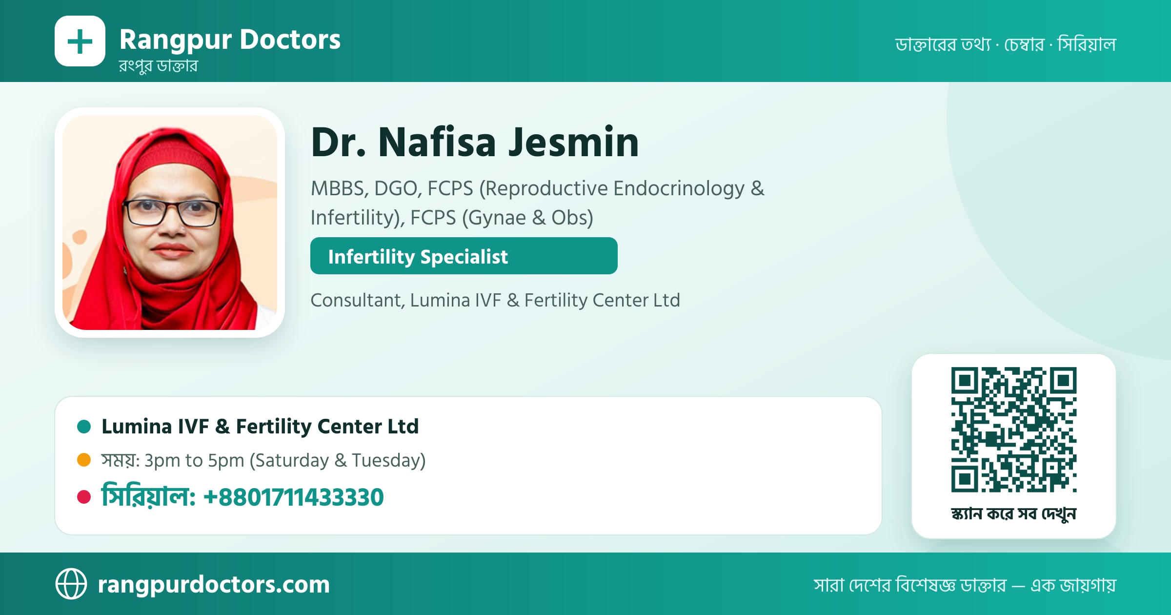 Dr. Nafisa Jesmin — share card