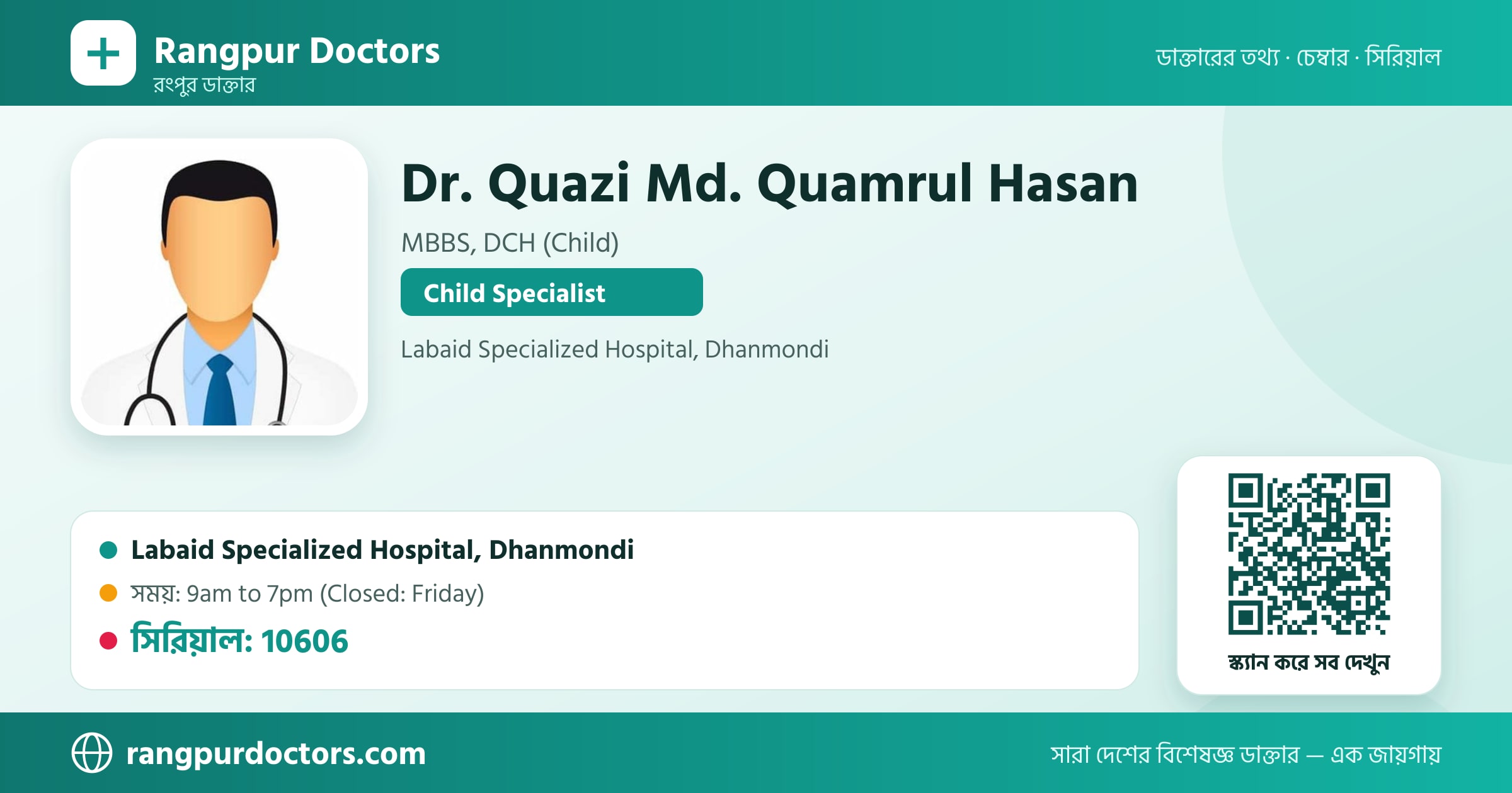 Dr. Quazi Md. Quamrul Hasan — share card