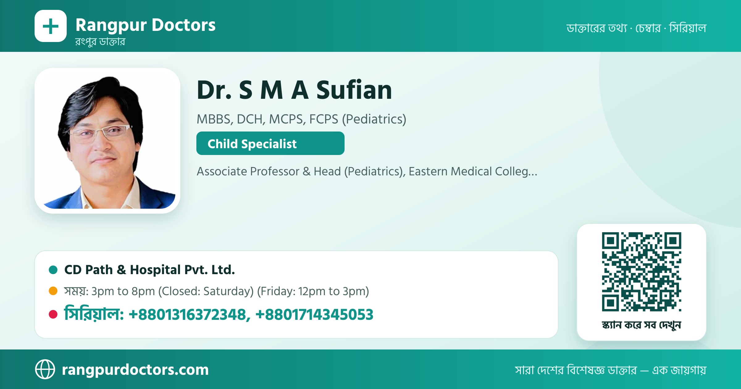 Dr. S M A Sufian — share card