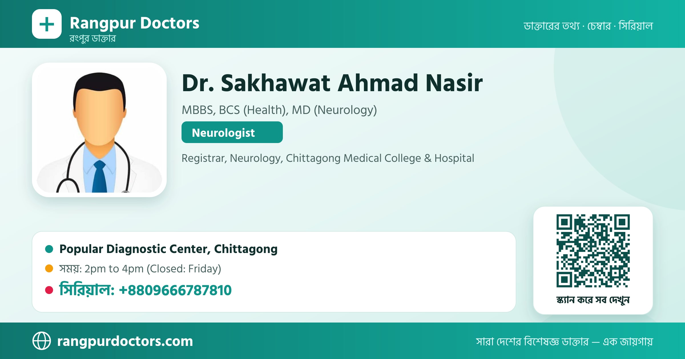Dr. Sakhawat Ahmad Nasir — share card