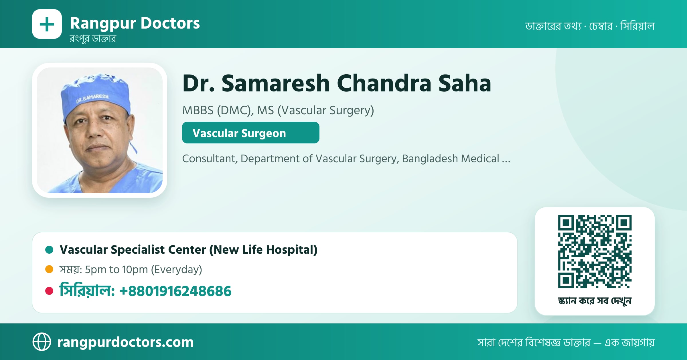 Dr. Samaresh Chandra Saha — share card