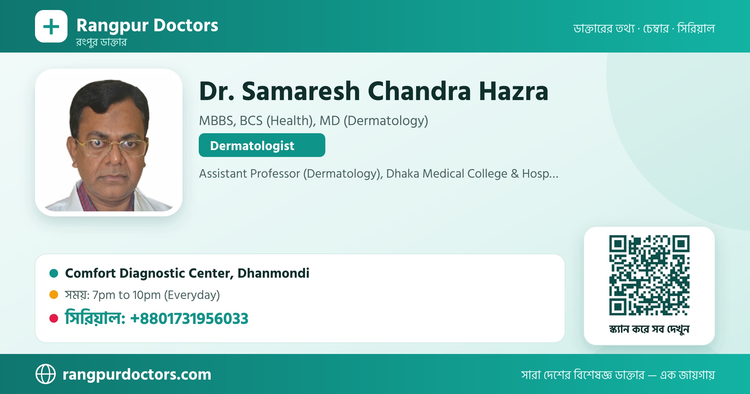 Dr. Samaresh Chandra Hazra — share card