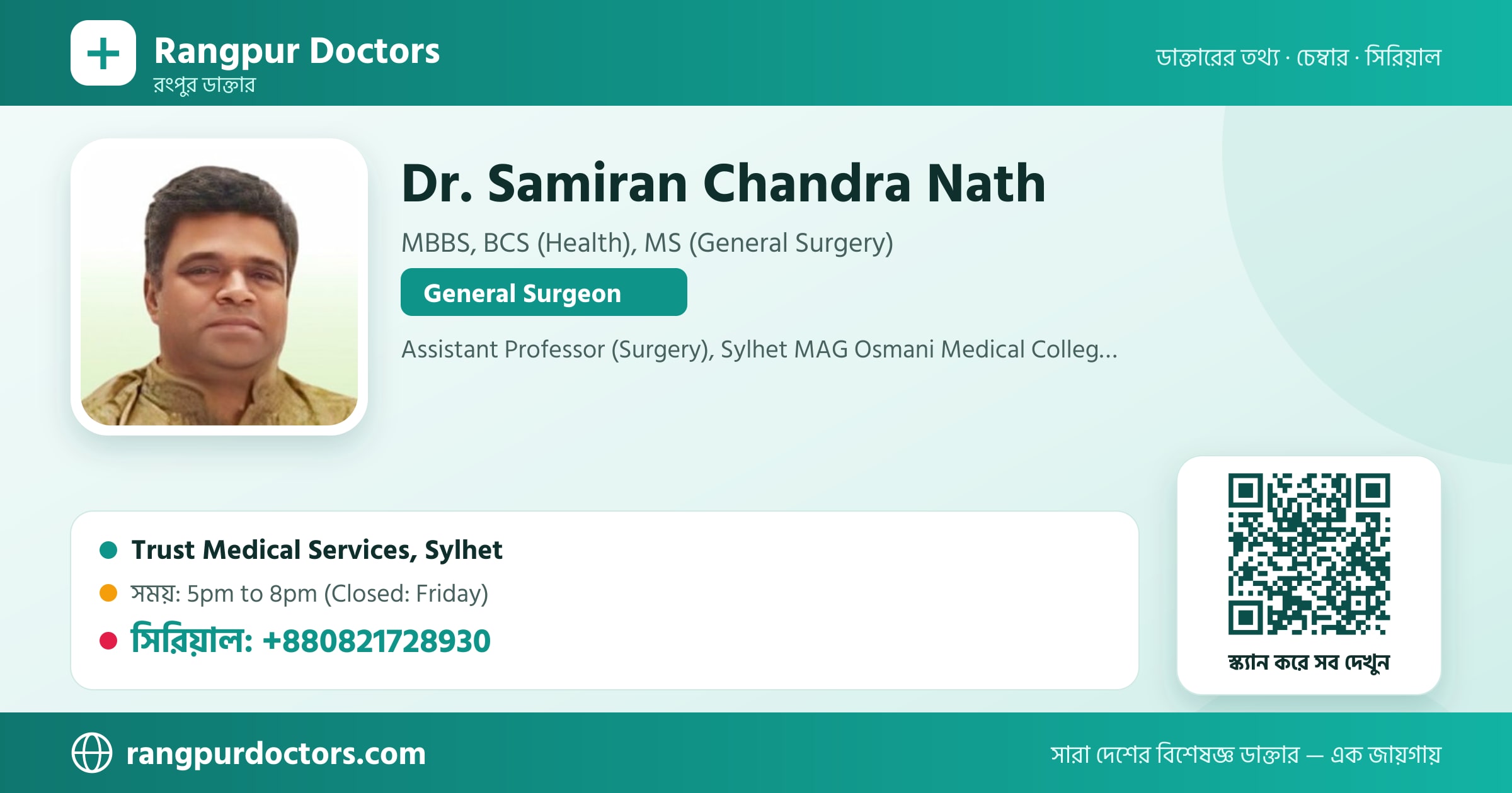 Dr. Samiran Chandra Nath — share card
