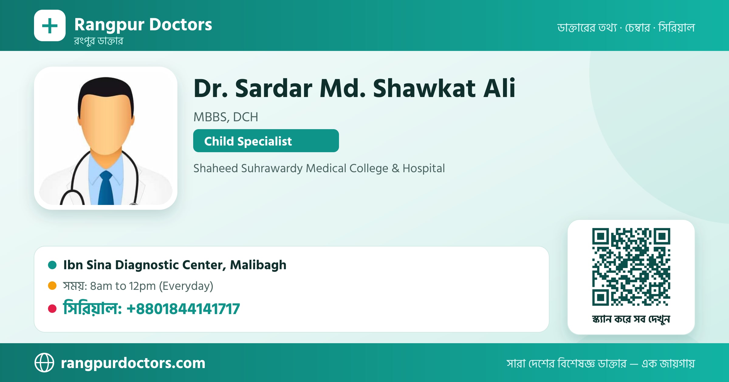 Dr. Sardar Md. Shawkat Ali — share card