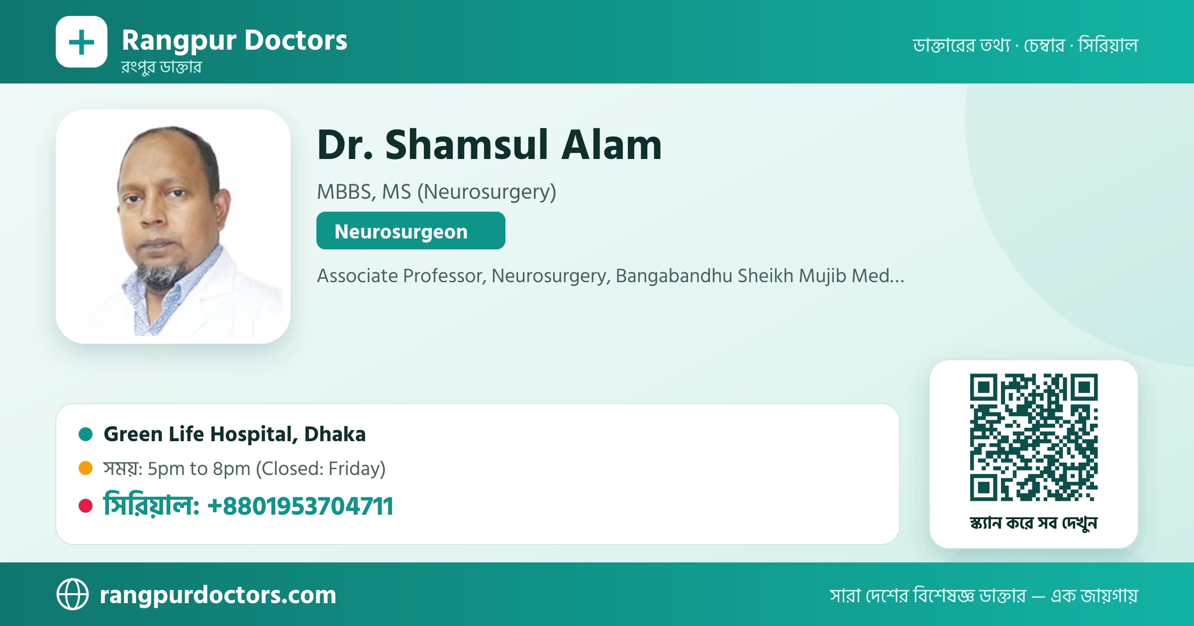 Dr. Shamsul Alam — share card