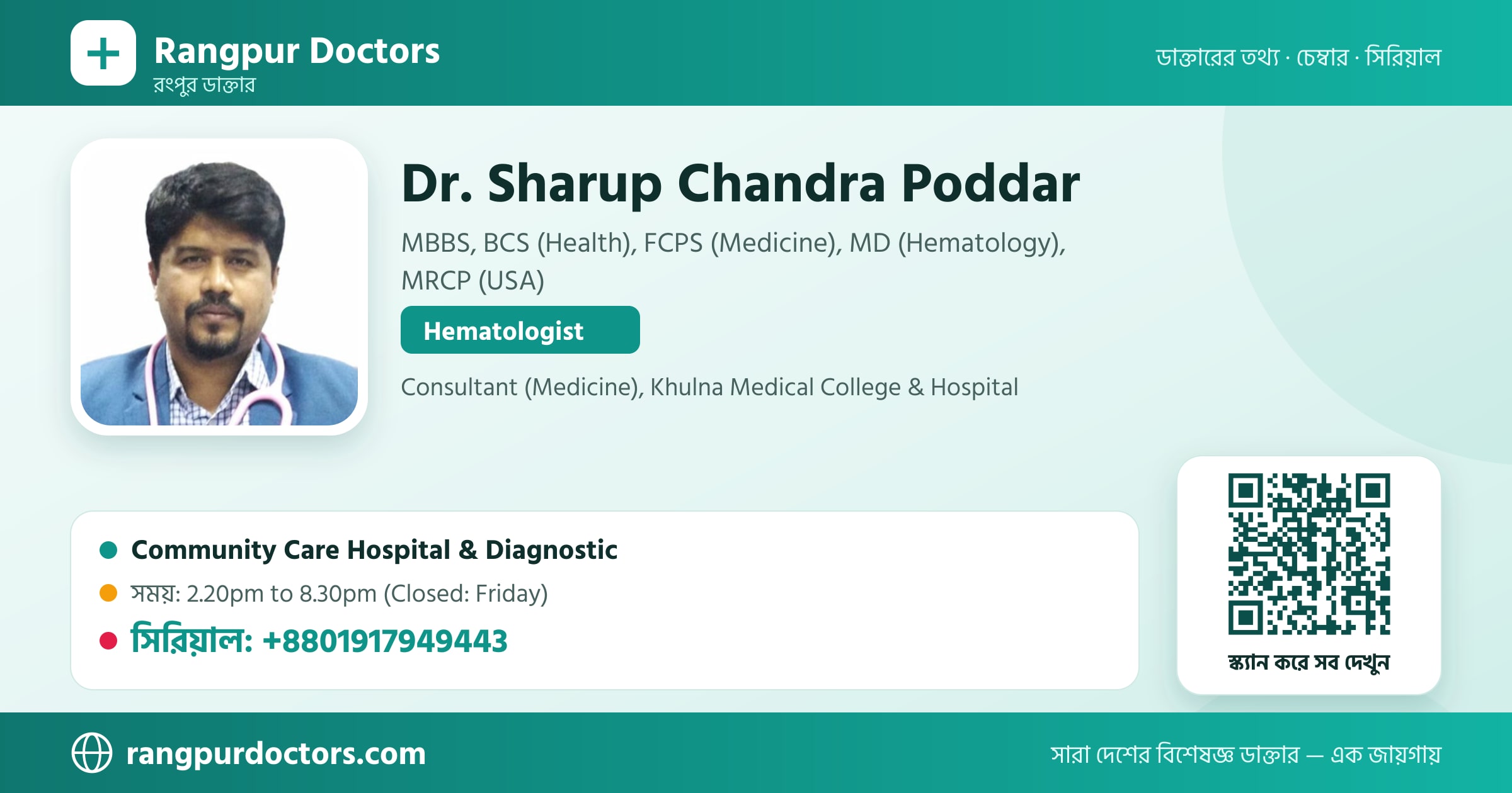 Dr. Sharup Chandra Poddar — share card