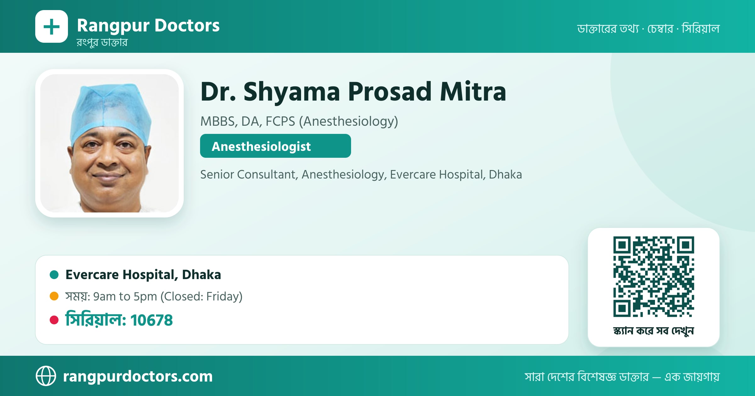 Dr. Shyama Prosad Mitra — share card
