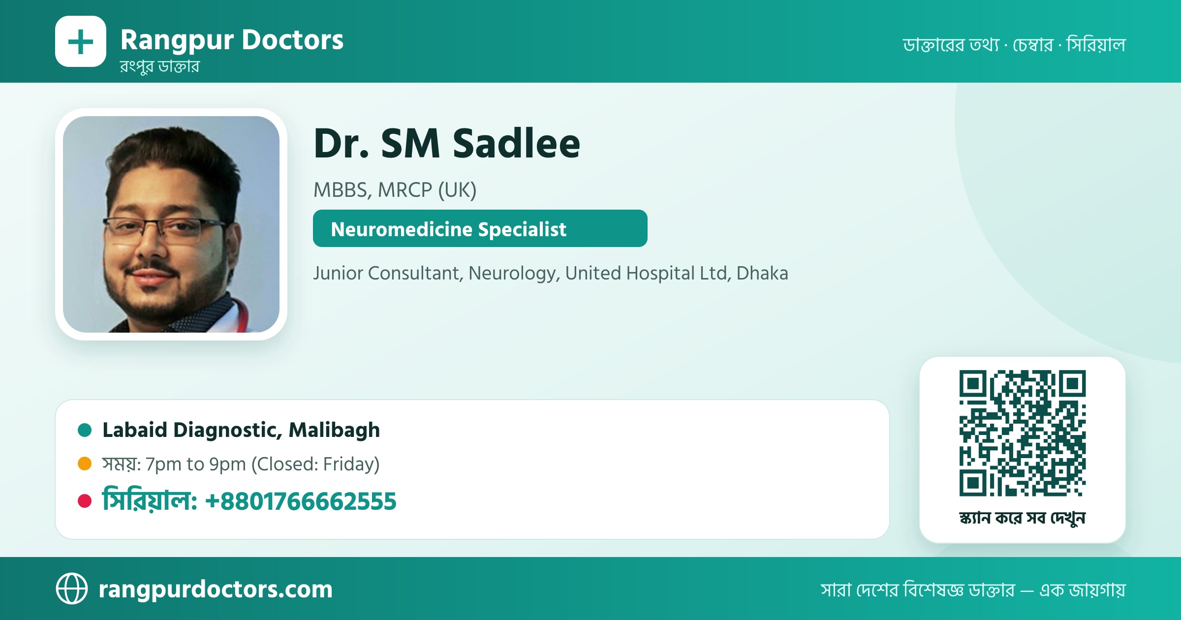 Dr. SM Sadlee — share card