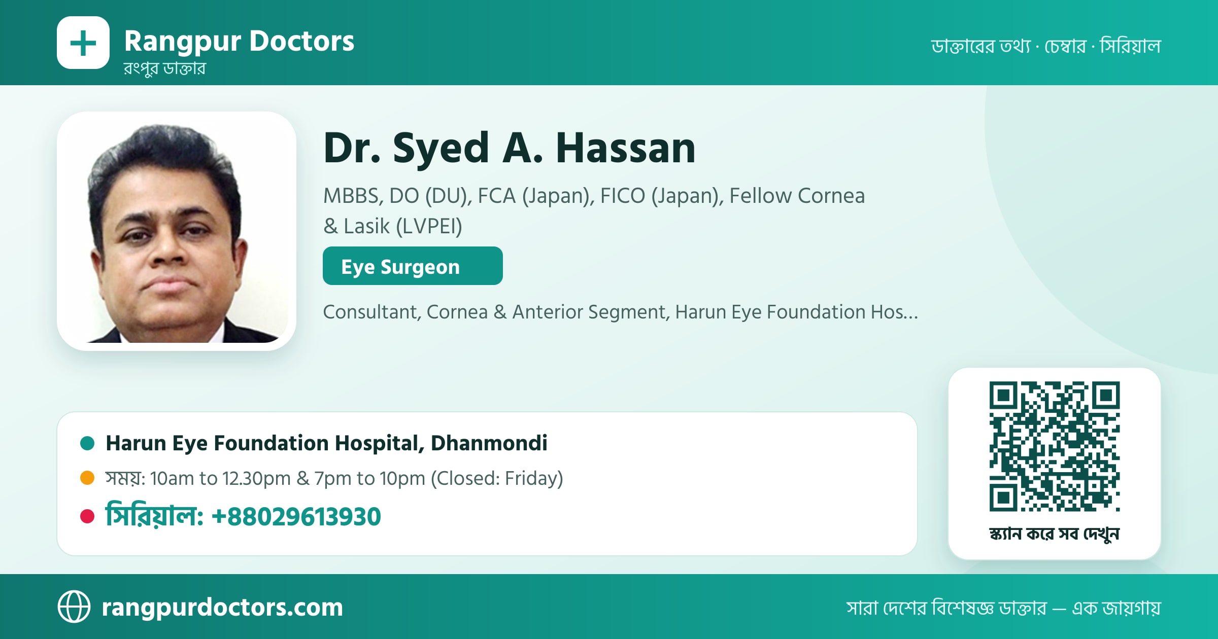 Dr. Syed A. Hassan — share card